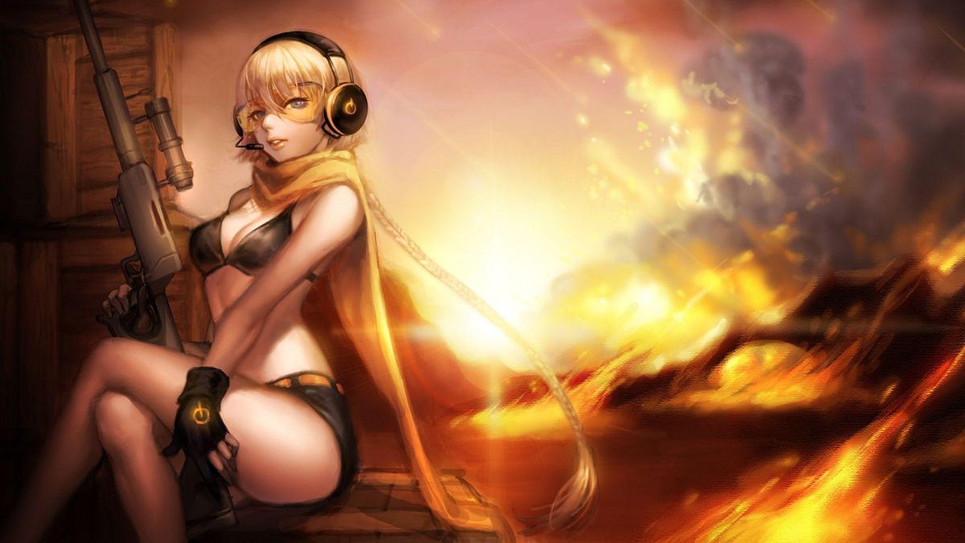 1920x1080 Sniper Girl HD Wallpaper and Background