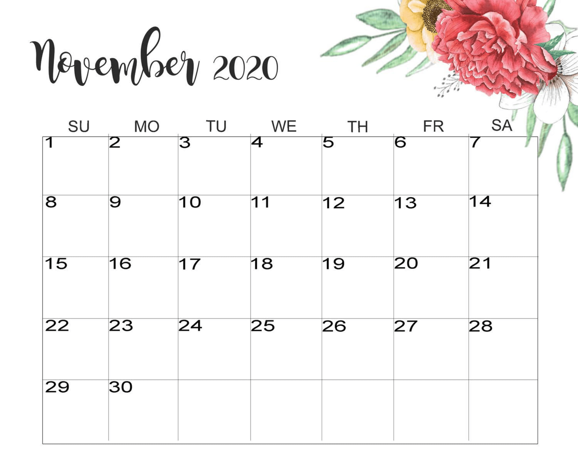 November 2020 Calendar Wallpapers - Top Free November 2020 Calendar ...