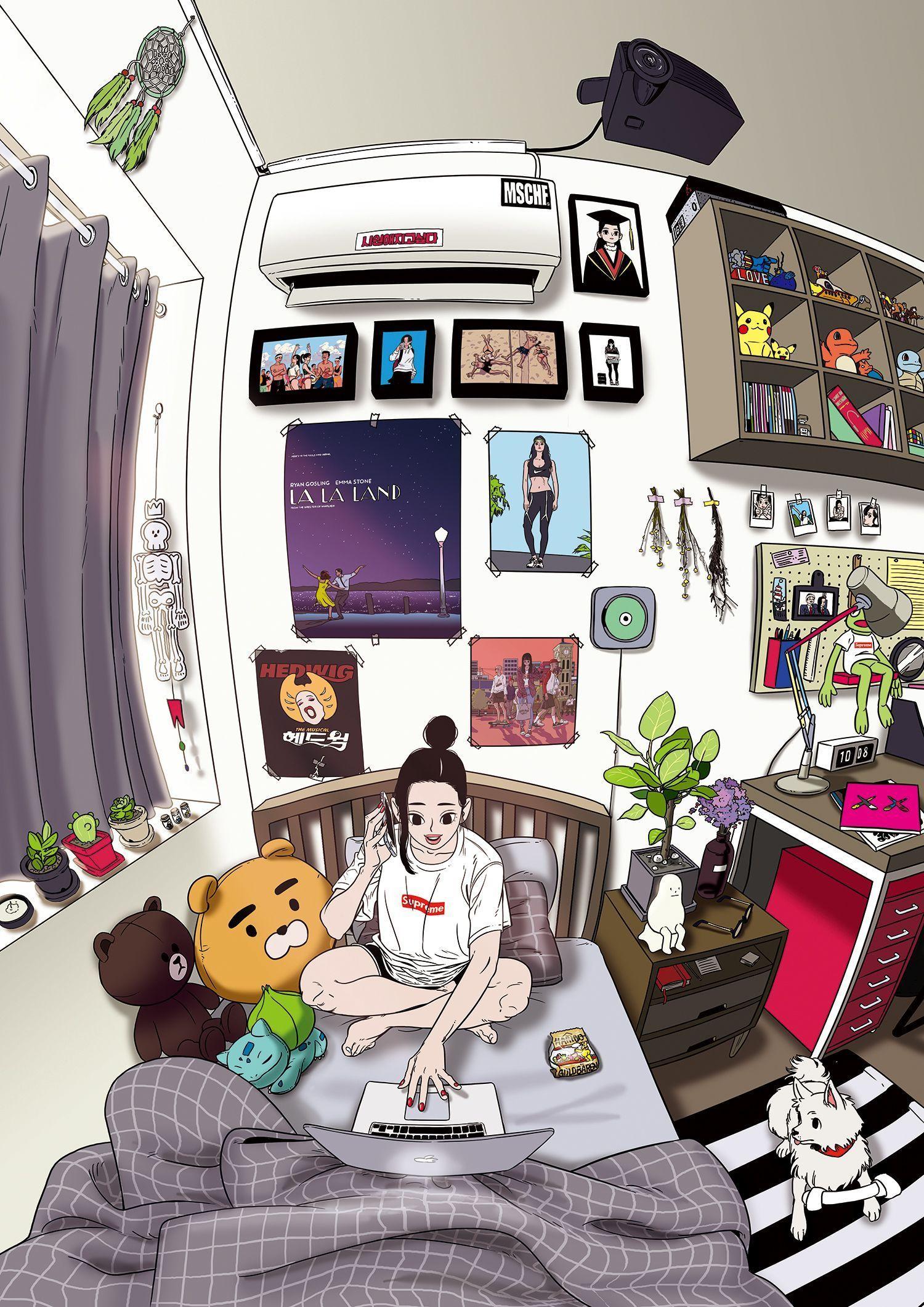 1500x2121 Anime Room Aesthetic Wallpaper