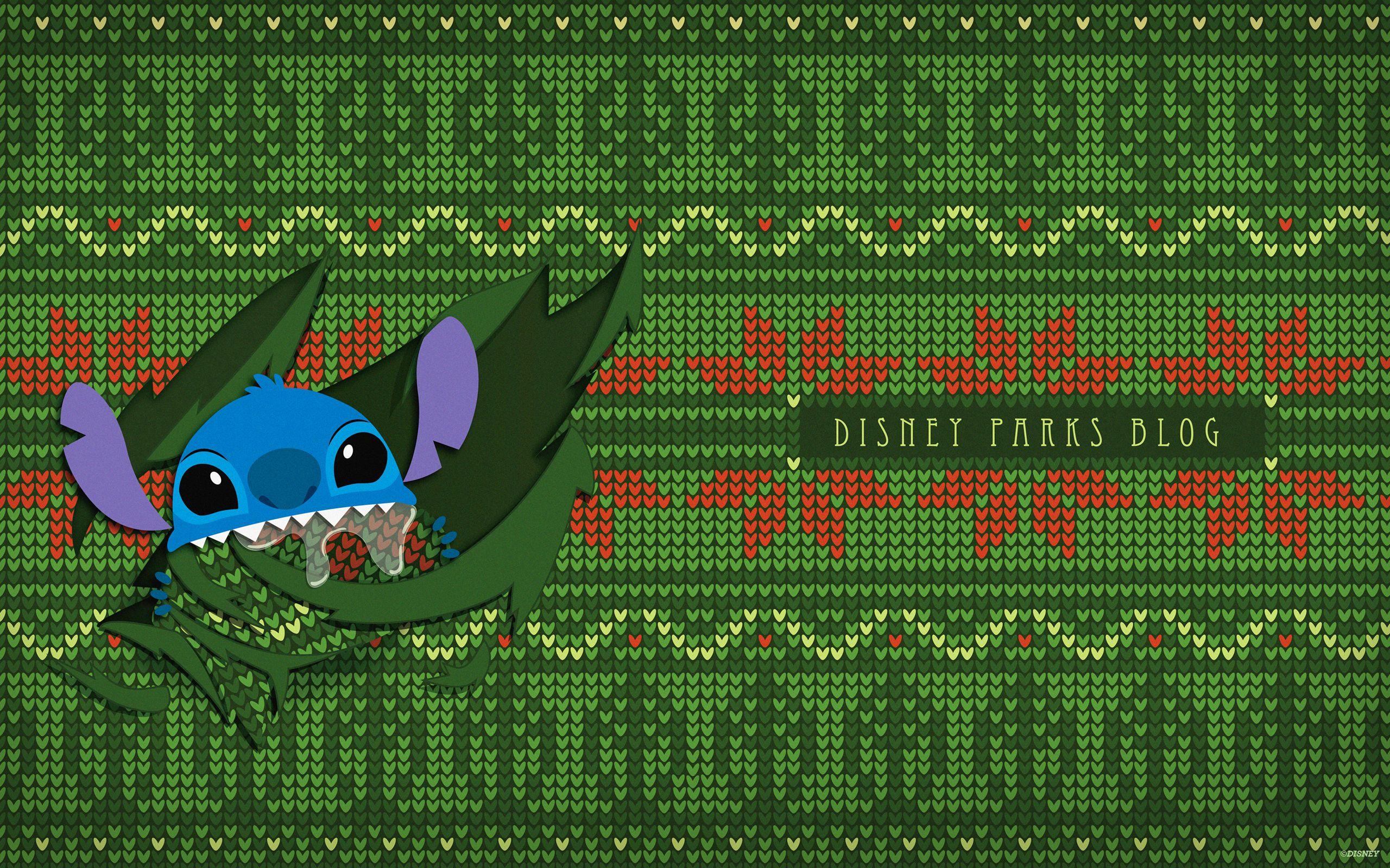2560x1600 Ugly Christmas Sweater Wallpaper featuring Stitch