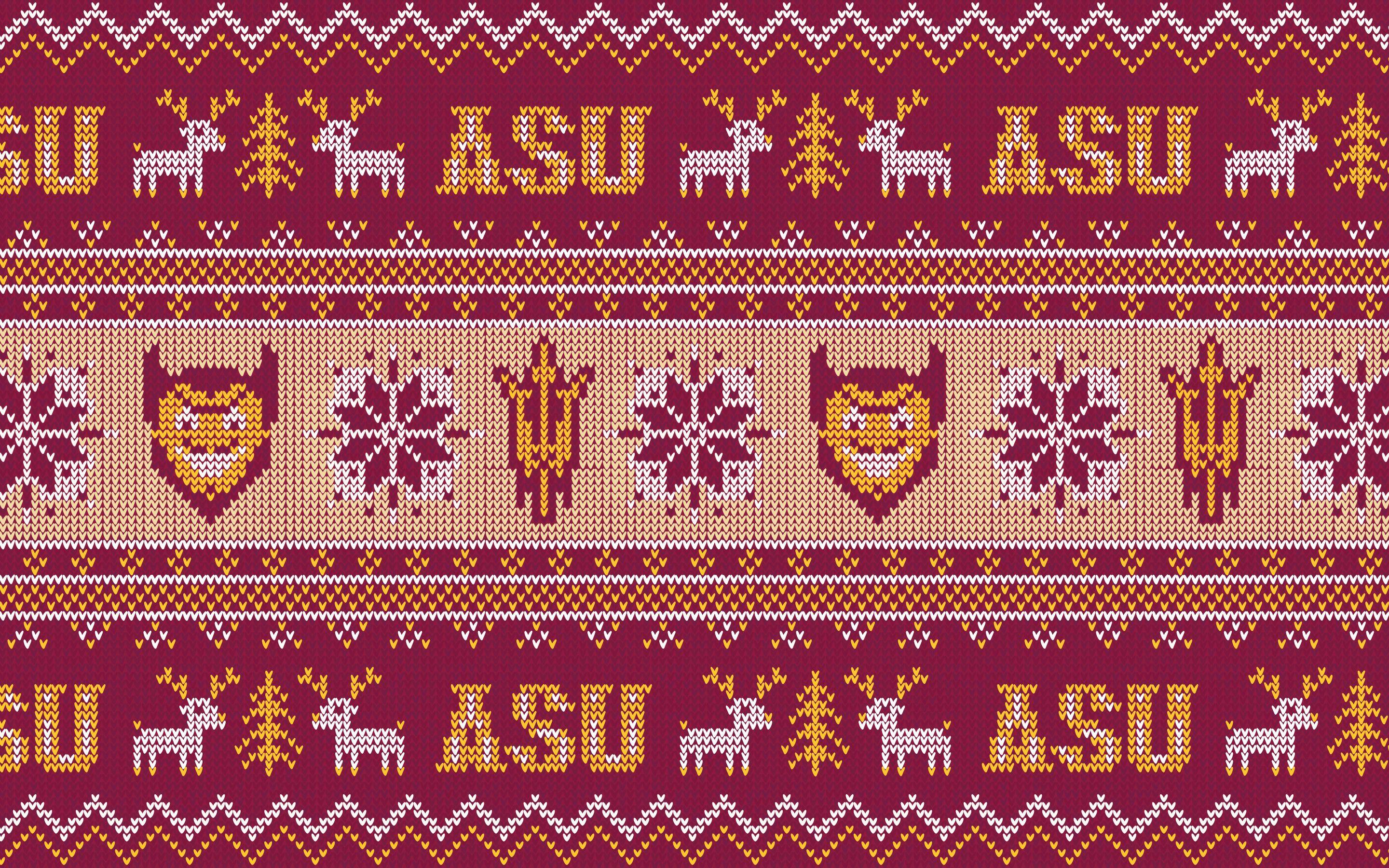 2880x1800 ugly sweater holiday ASU desktop wallpaper