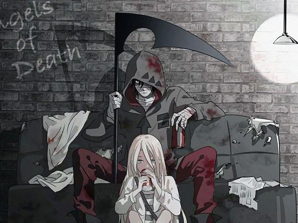 1024x768 Desktop wallpaper rachel gardner and zack, black and white, anime, HD image, picture, background, 826eee
