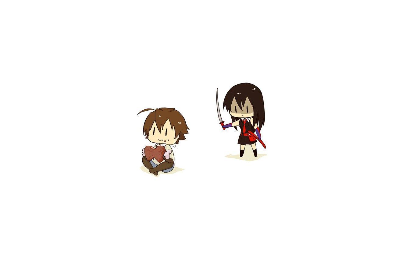 1332x850 Wallpaper katana, Chibi, Akame, Akame ga kill, akame GA kill, night raid, Tatsumi image for desktop, section прочее
