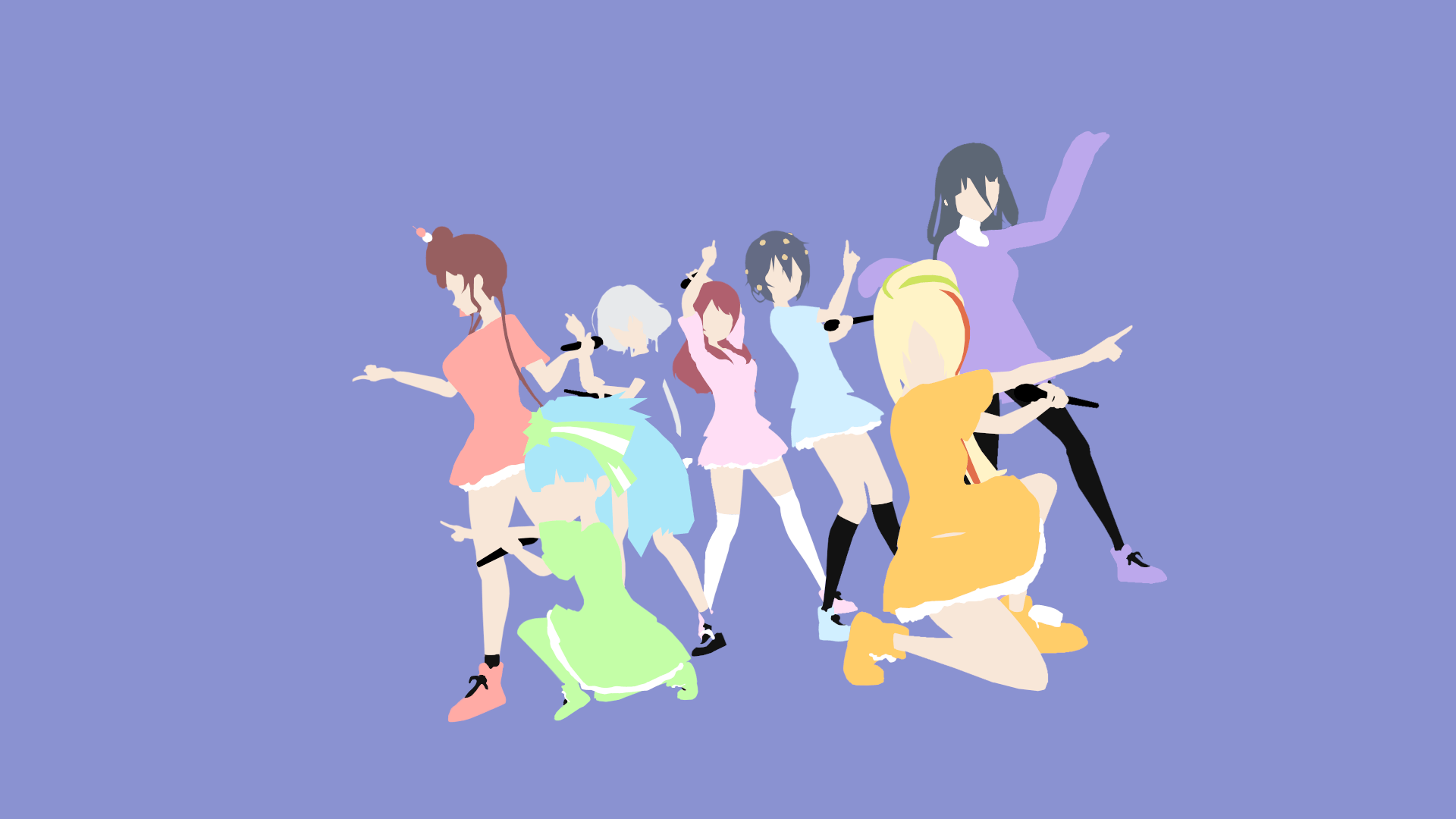 1920x1080 Zombieland Saga Simple Art