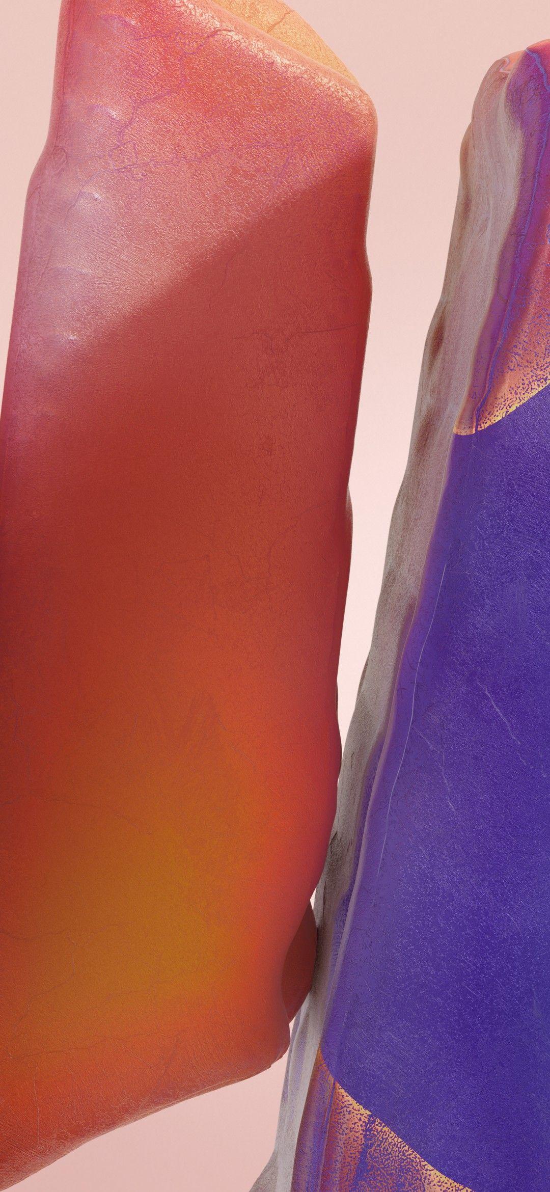 1080x2340 Samsung Galaxy Note 20 Ultra 4K Wallpaper, Orange, Purple, Stock, Abstract