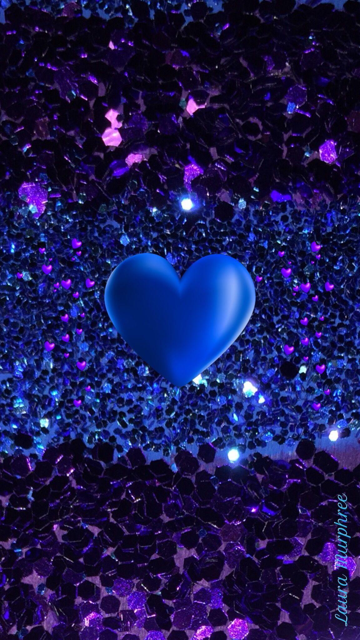 1152x2048 Glitter Heart Wallpaper
