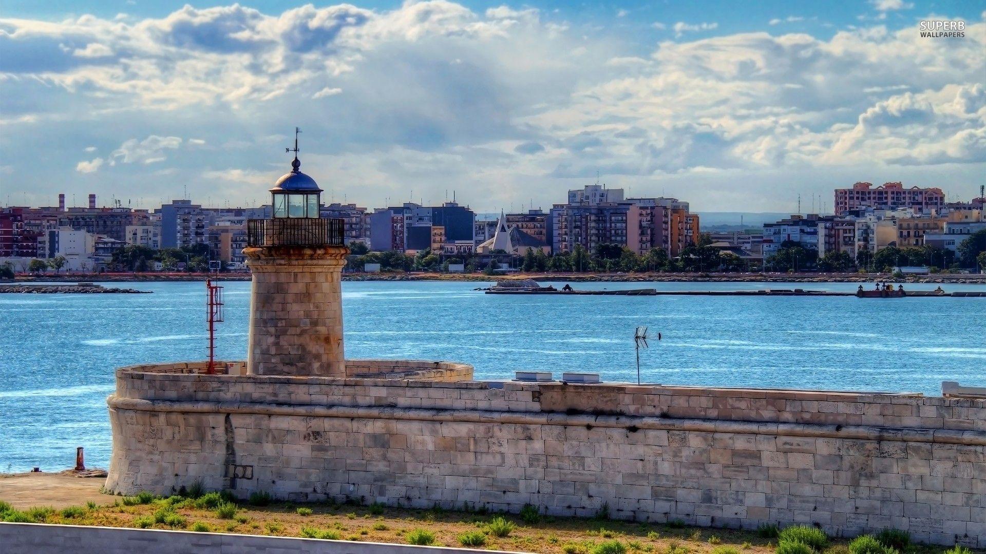 1920x1080 Lighthouse in Bari, Italy wallpaper. Lighthouse, Italy, World wallpaper