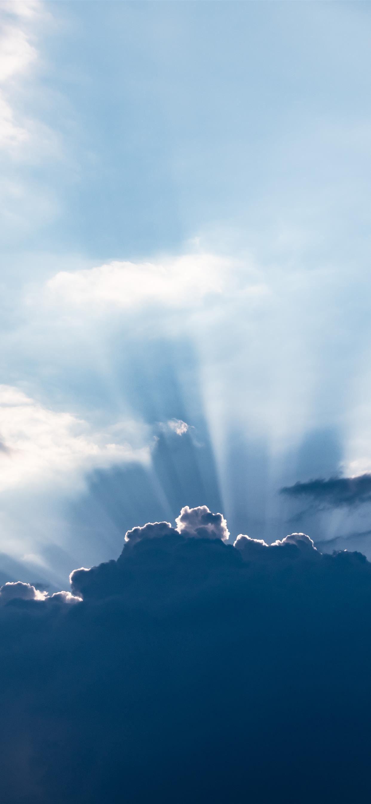 1242x2688 Sun behind the clouds iPhone X Wallpaper Free Download