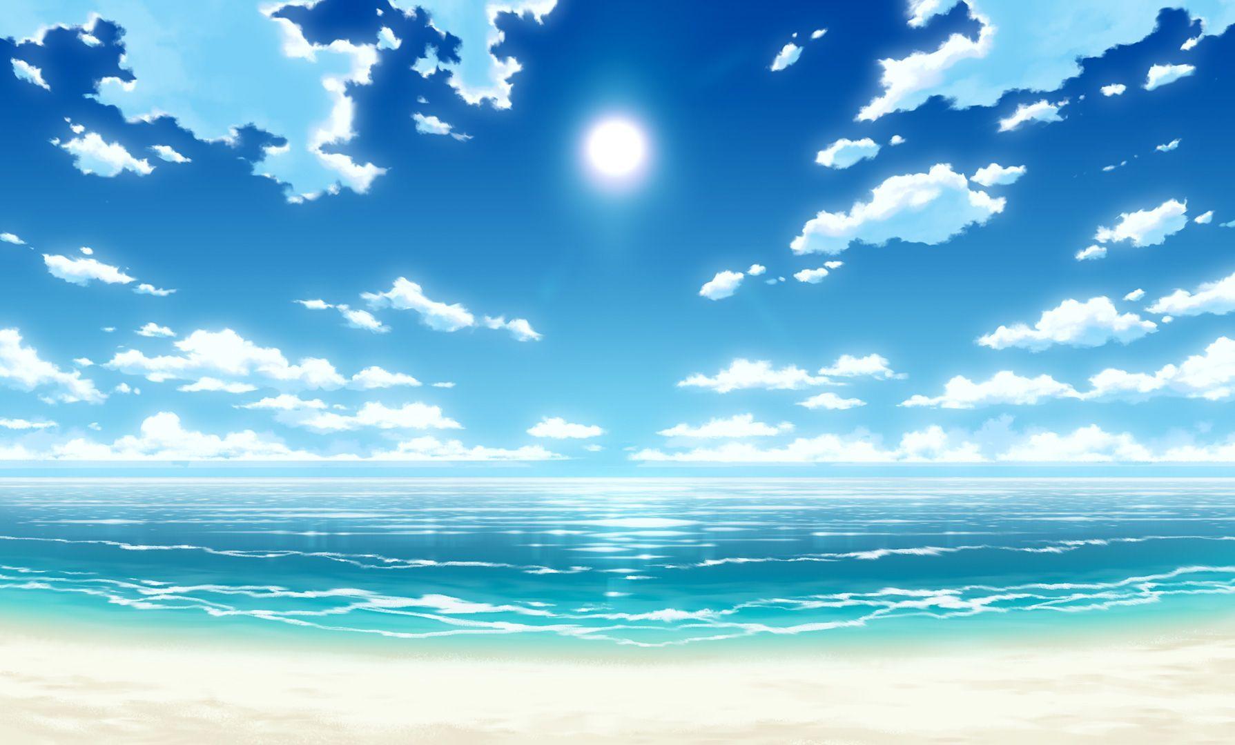 1789x1080 Light Fairytail Artwork Sky Sun Beach Nature Wallpaper:1789x1080
