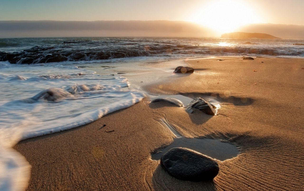 1280x804 Sun Ocean Stones & Beach wallpaper. Sun Ocean Stones & Beach