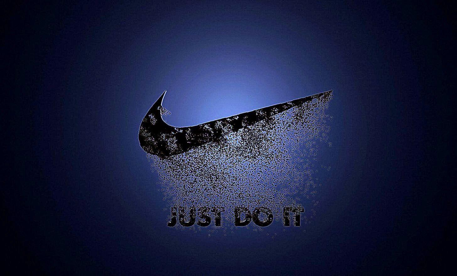 1456x880 Blue Nike Wallpaper