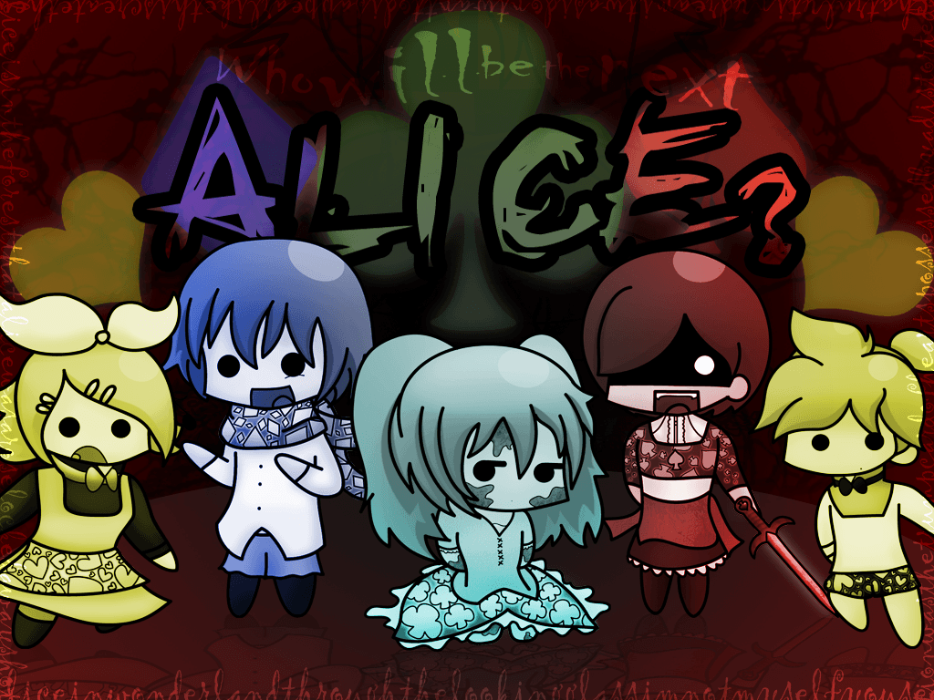 1024x768 Hitobashira Alice Unlocked (+Vocaloid Chibi Wallpaper)