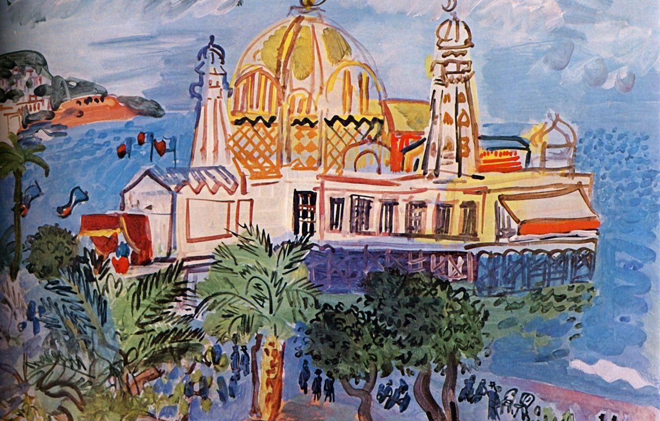 1332x850 Wallpaper New York, Huile sur Toile, Raoul Dufy, CollectionPeter A. RБbel, The casino of Nice, Le casino de Nice image for desktop, section живопись