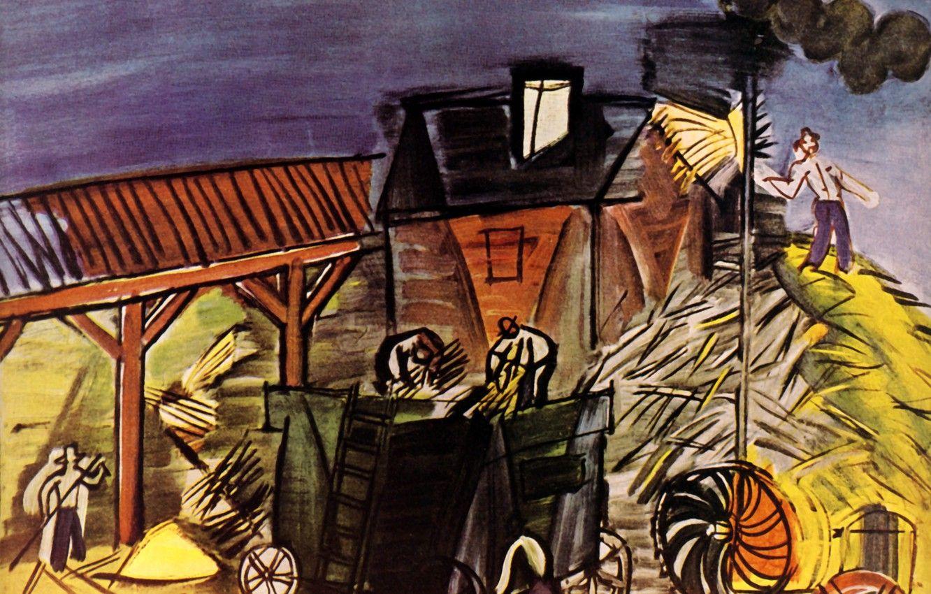 1332x850 Wallpaper Paris, Huile sur Toile, Raoul Dufy, DВpiquage with the blue sky, DBpiquage the blue sky, Collection particuliKre image for desktop, section живопись