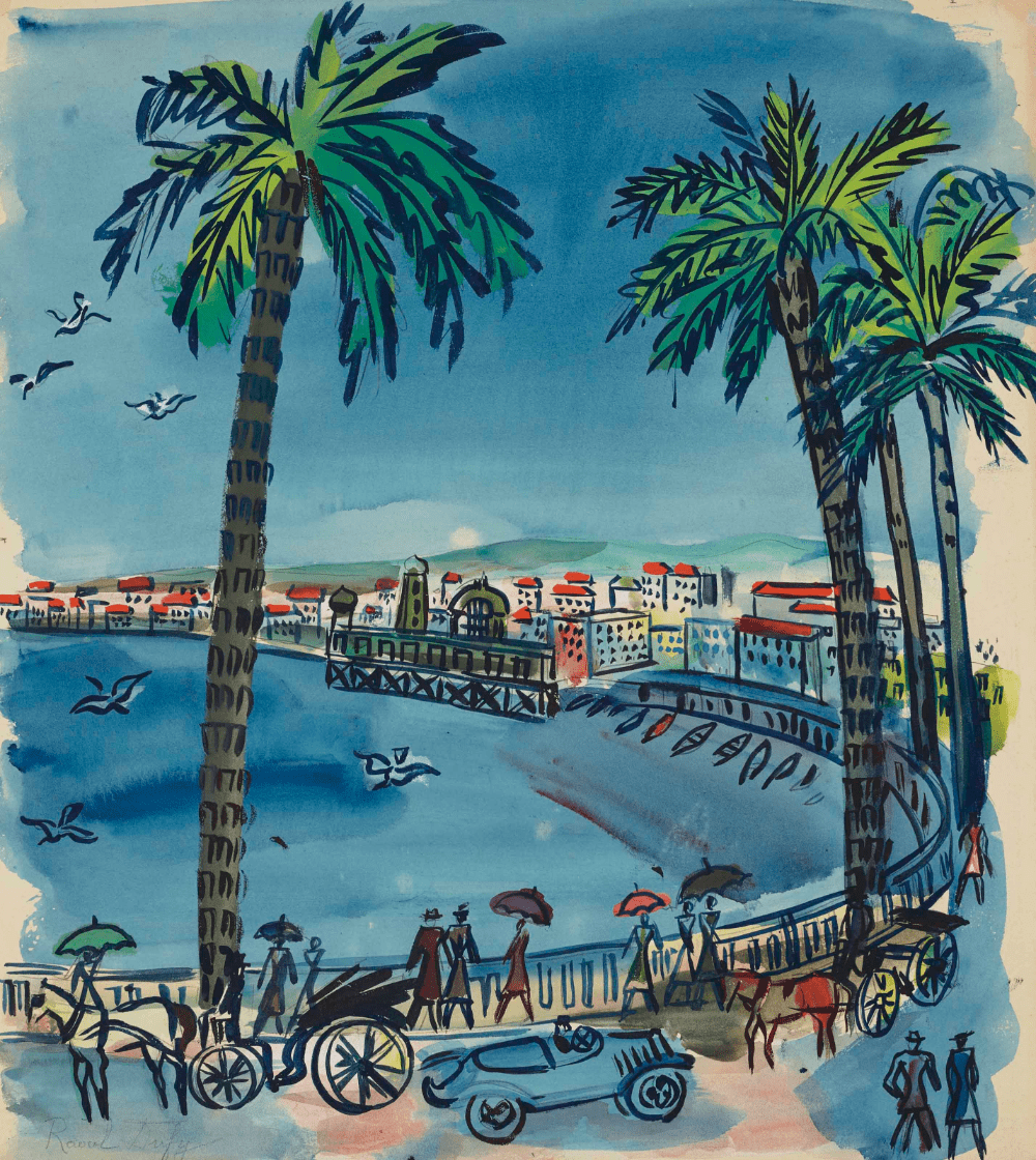 1000x1120 Raoul Dufy (1877 1953)Nice, Le Tournant De La Promenade Des Anglais Aux Mouettessigné 'Raoul Dufy' (en Bas à Gauche). Raoul Dufy, Art Masters, Landscape Paintings