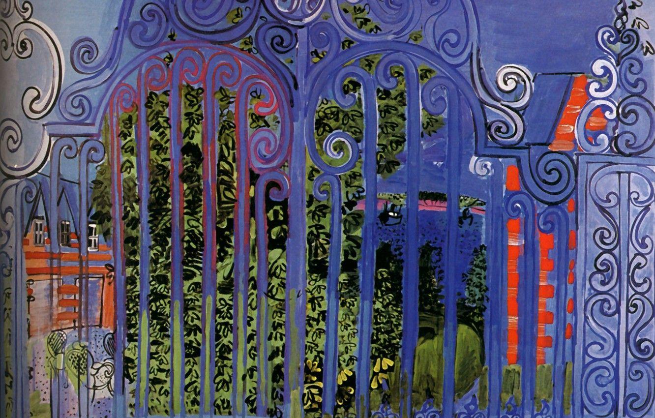 1332x850 Wallpaper New York, Grille, The Grid, Huile sur Toile, Collection Evelyn Sharp, Raoul Dufy The image for desktop, section живопись