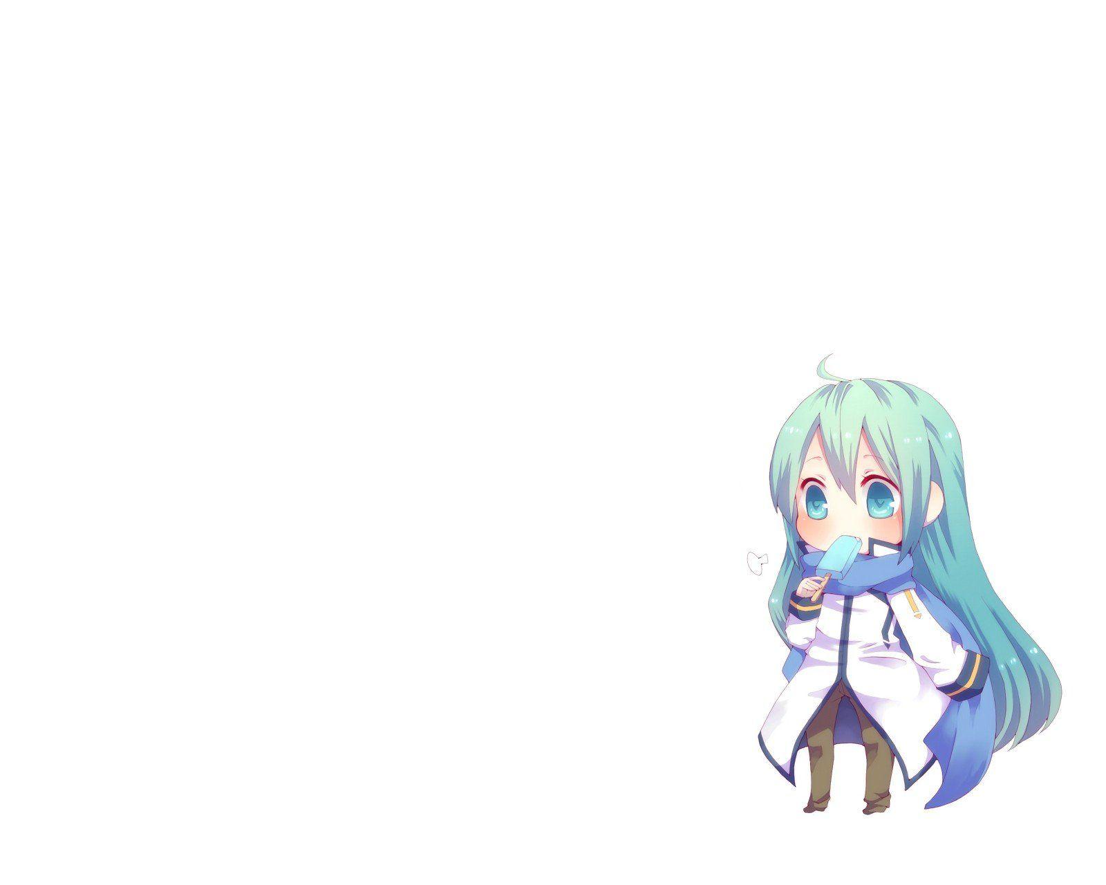 1600x1280 Cartoons Vocaloid chibi Kaito (Vocaloid) simple background white