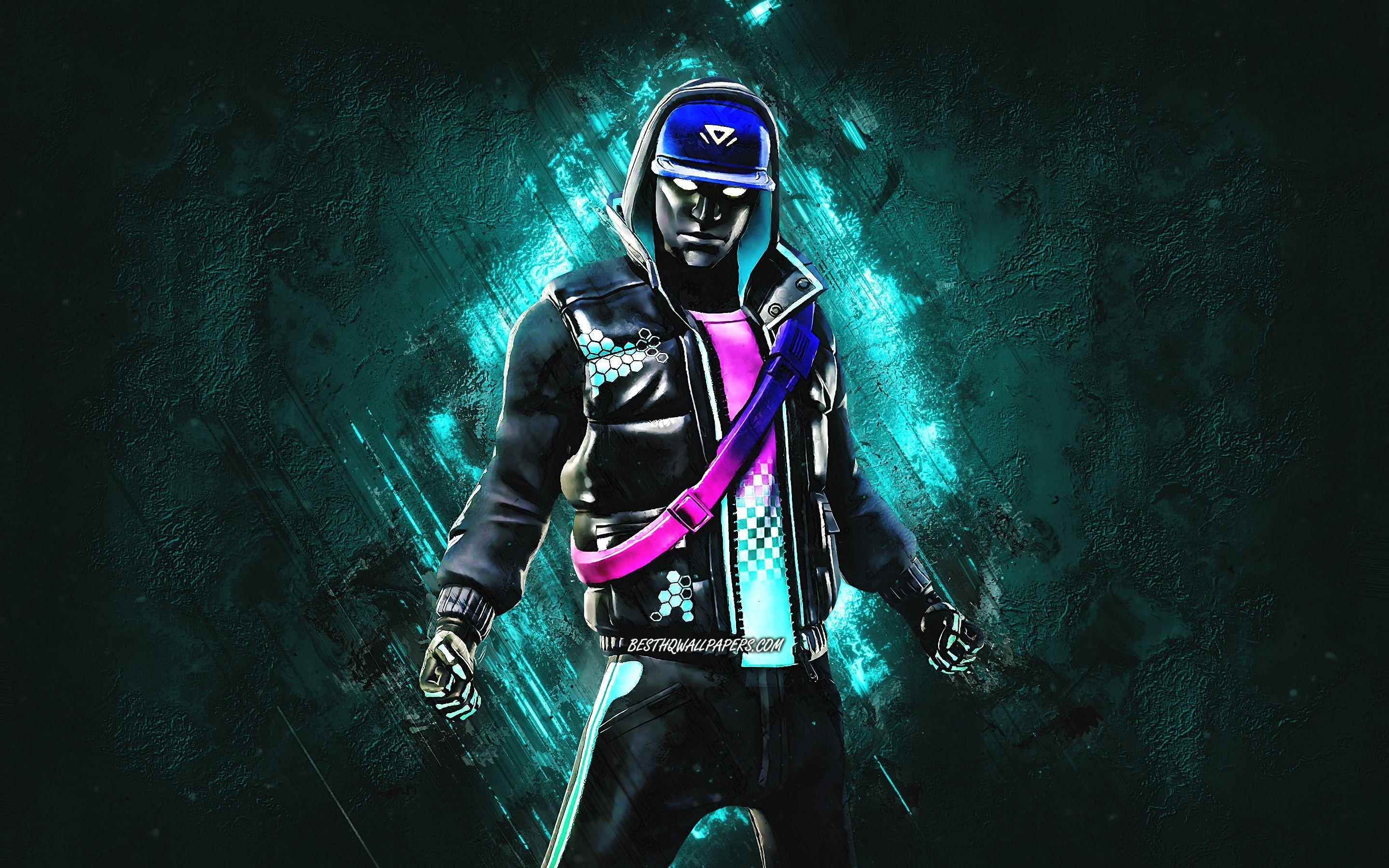 2880x1800 Download wallpaper Fortnite Cryptic Skin, Fortnite, main characters, blue stone background, Cryptic, Fortnite skins, Cryptic Skin, Cryptic Fortnite, Fortnite characters for desktop with resolution 2880x1800. High Quality HD picture wallpaper