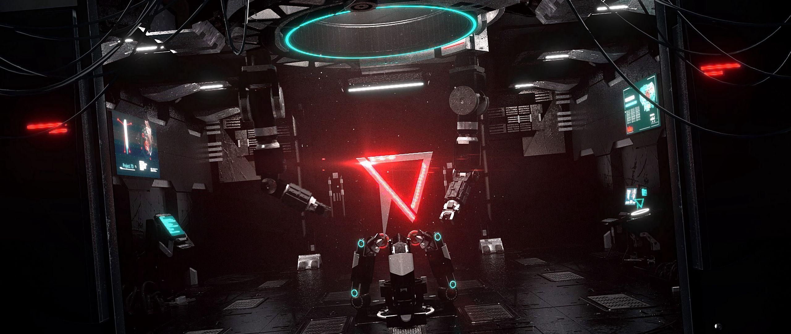 2560x1080 Download Wallpaper 2560x1080 Laboratory, Sci Fi, Mechanism, Device, Light Dual Wide 1080p HD Background