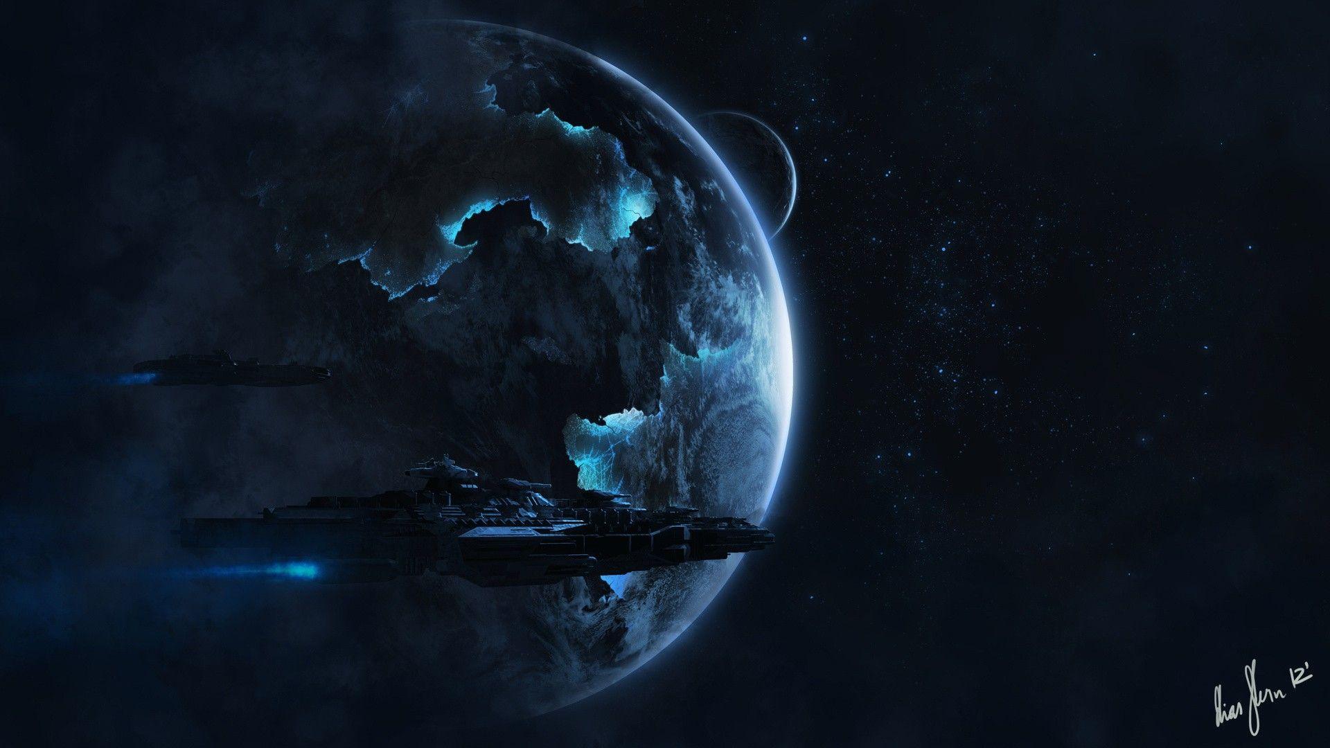 1920x1080 Space Alien Wallpaper