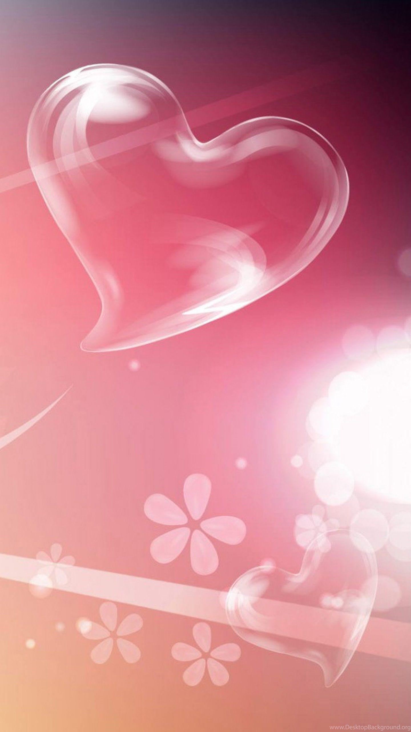 1440x2560 Pink Heart 2 Galaxy Note 4 Wallpaper Desktop Background