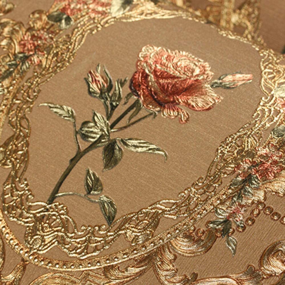 1000x1000 Luxury European Golden Floral Wallpaper Luxury Rose Flowers Background, Wallpaper for Bedroom 3D Gold foil Wall Paper, Mural 280cm (W) x 180 cm (H): Amazon.co.uk: DIY & Tools
