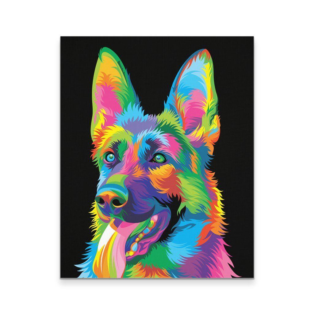 1024x1024 German Shepherd Canvas Art 16x20. German shepherd art, German shepherd, Woodlawn animals