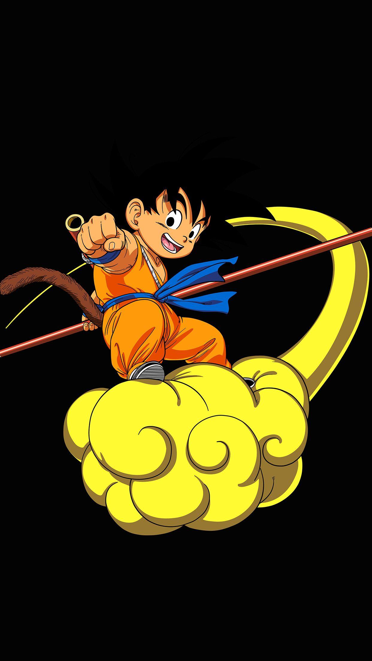 1242x2208 Dragonball Goku Cloud Fly Anime Art Illust Android wallpaper HD wallpaper
