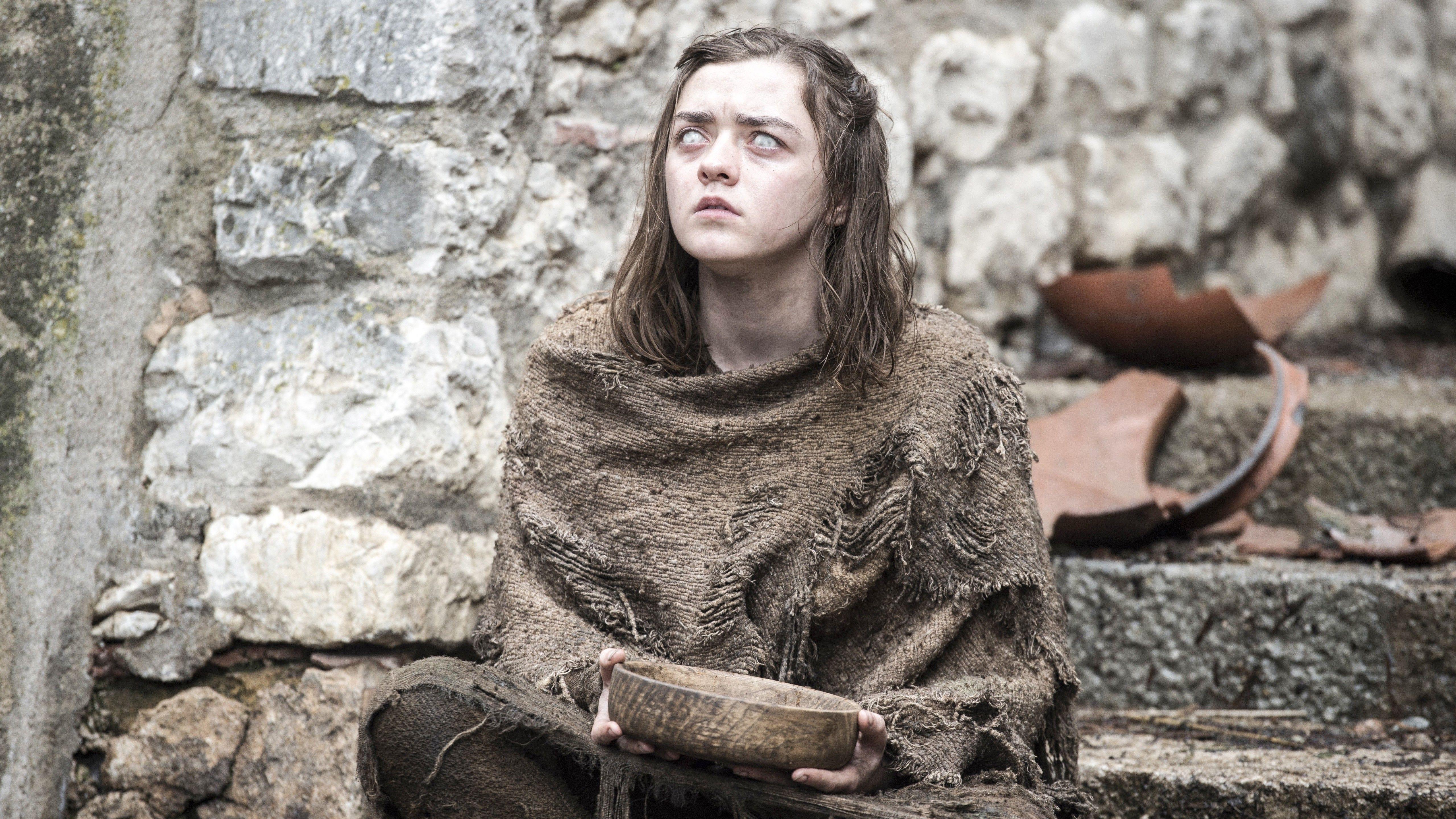 5120x2880 Arya Stark, Hot Pie, Needle (Sword), Maisie Williams Wallpaper HD / Desktop and Mobile Background