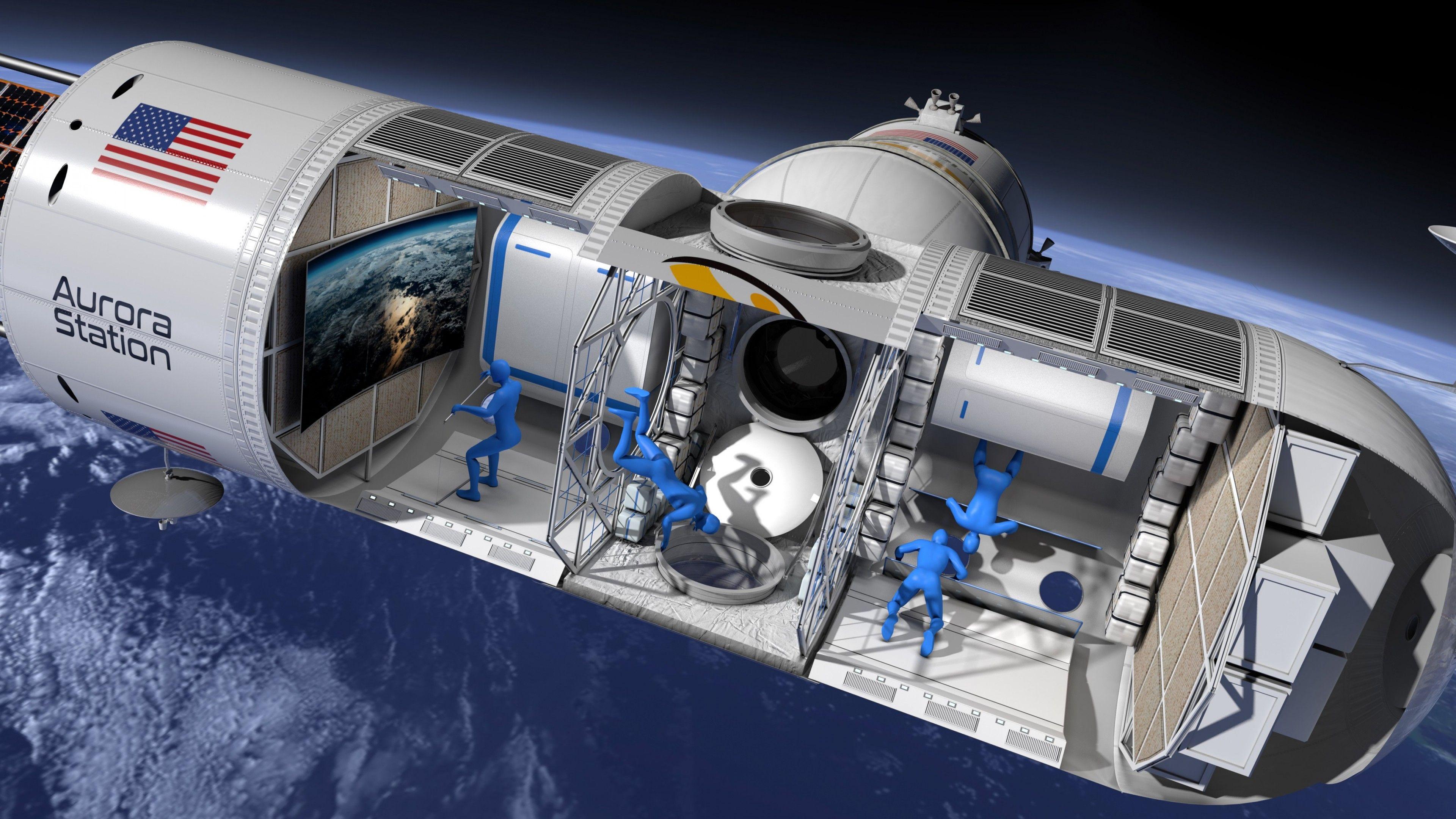 3840x2160 Wallpaper The Aurora Space Station, Space Tourism, 4k, Space