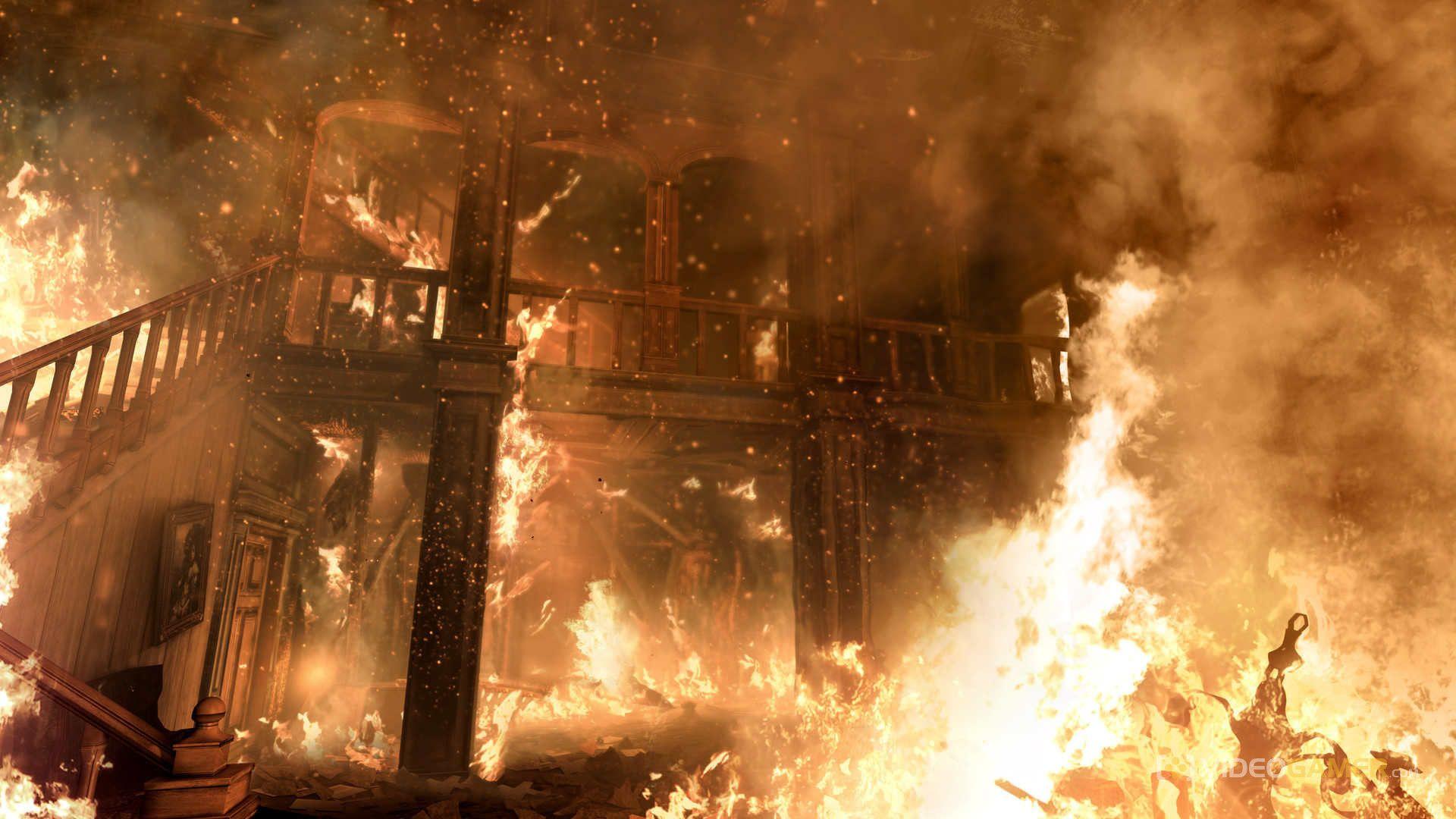 1920x1080 Thief: building on fire wallpaper and image, picture, photo