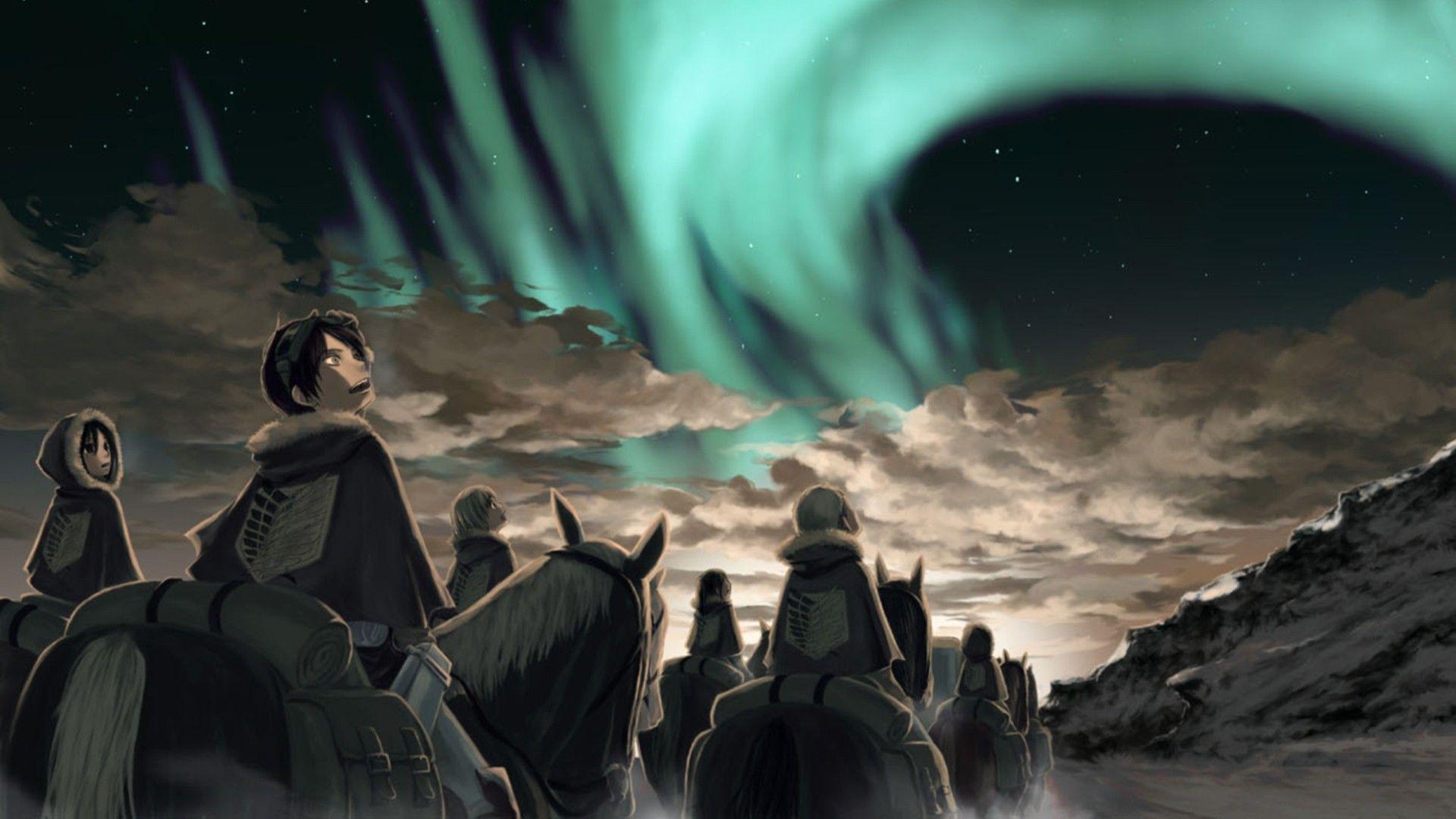 1920x1080 anime, Shingeki no Kyojin, Mikasa Ackerman, Eren Jaeger, Armin