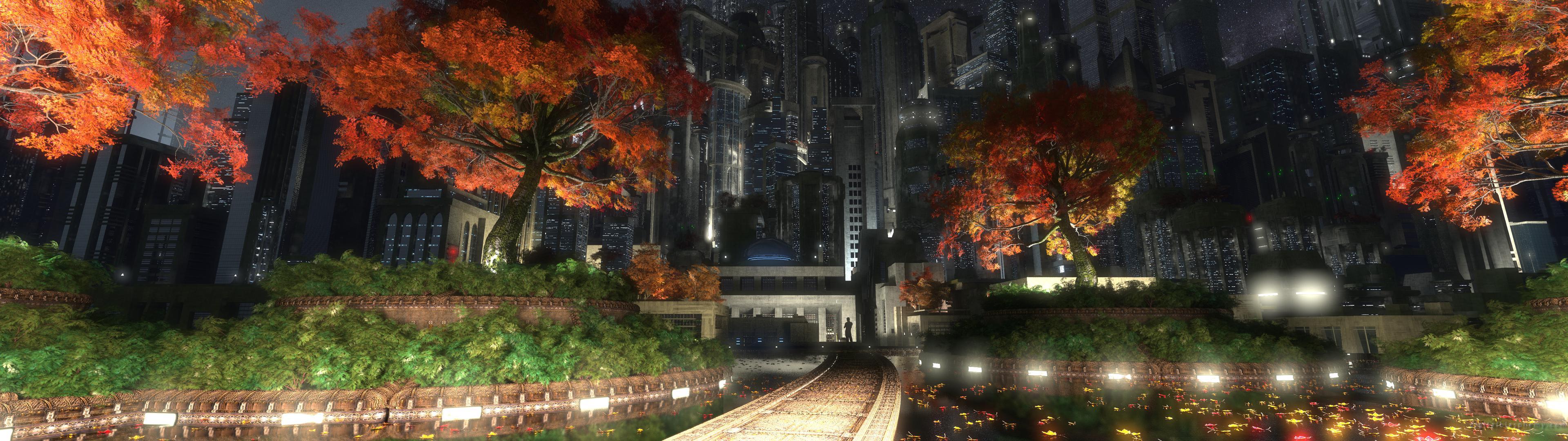 3840x1080 Autumn Wallpaper