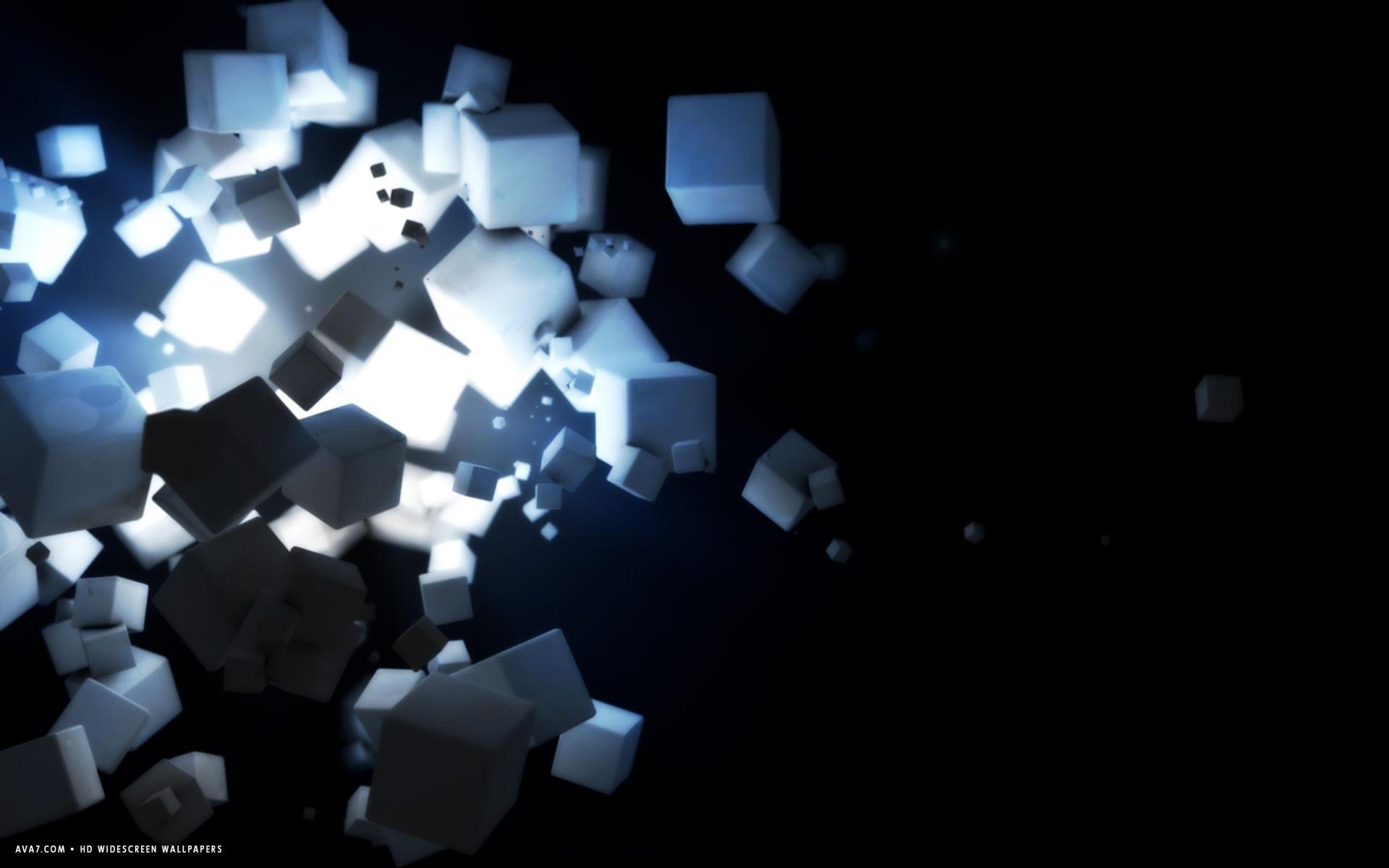 1920x1200 3D ice sugar cubes explosion light HD widescreen wallpaper / 3D