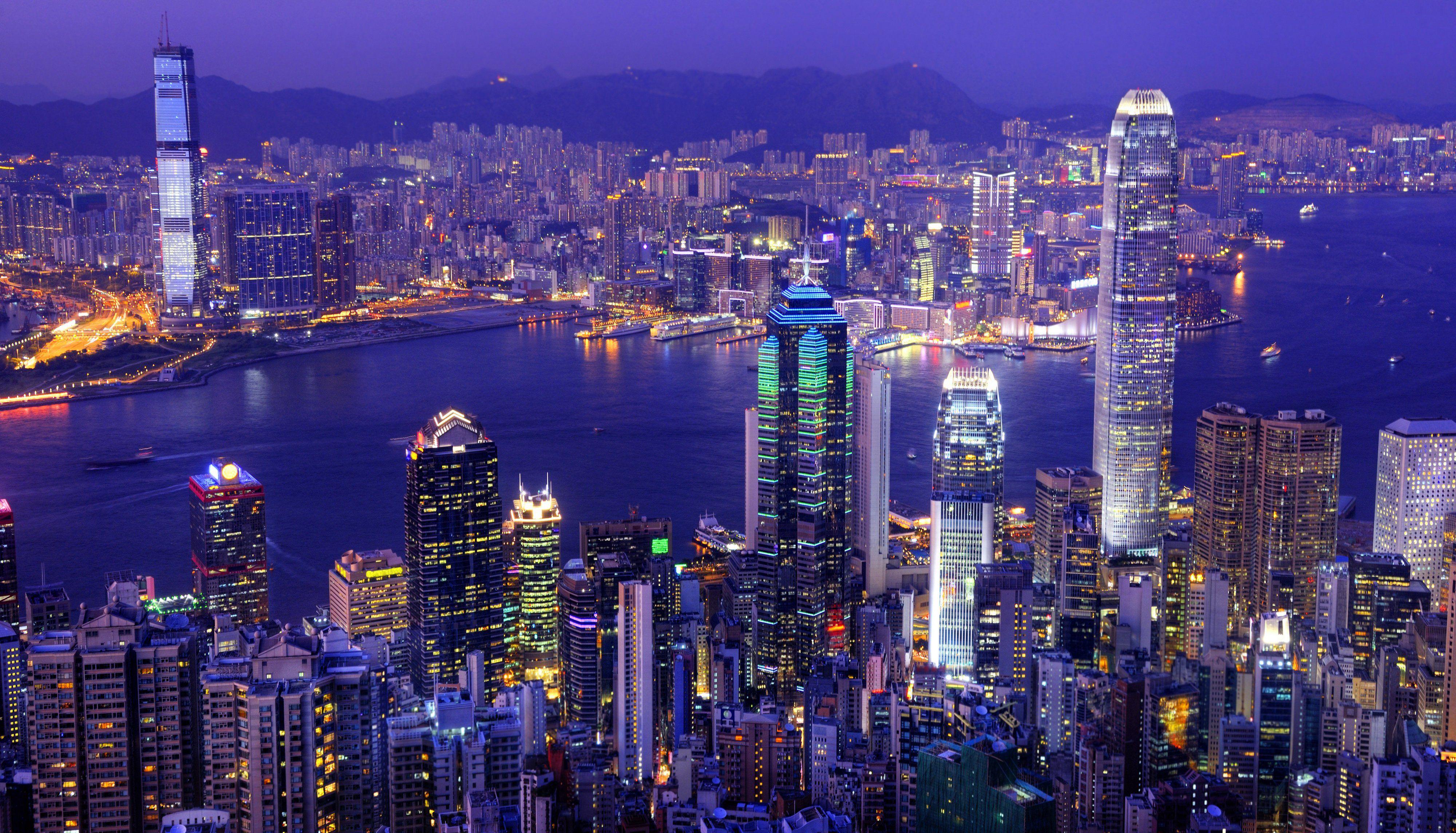 4000x2288 skyscrapers, Rivers, Ho, Chi, Minh, Vietnam, Megapolis, Night, Cities Wallpaper HD / Desktop and Mobile Background