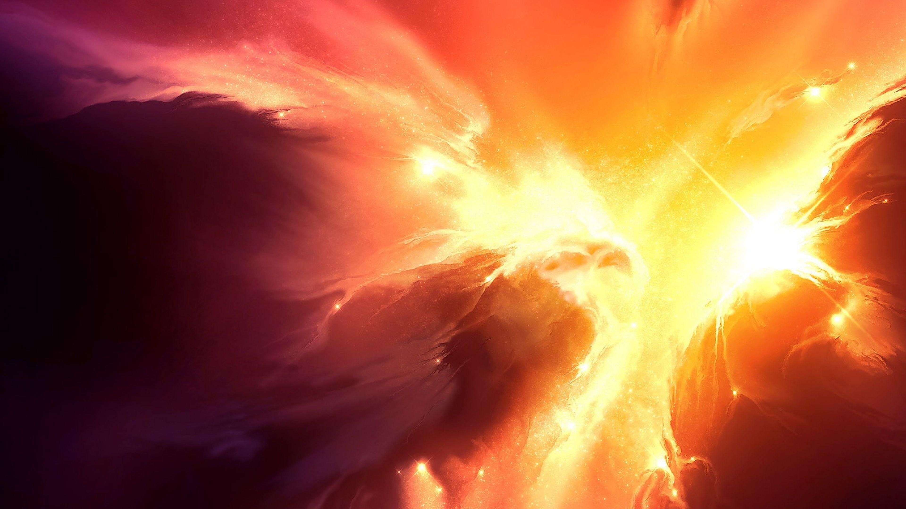 3840x2160 Light radiance fire explosion wallpaper 3840x2160. file