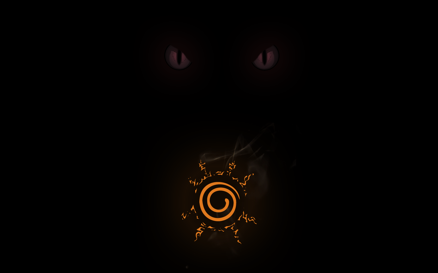 1680x1050 Naruto Minimalist Black Wallpaper