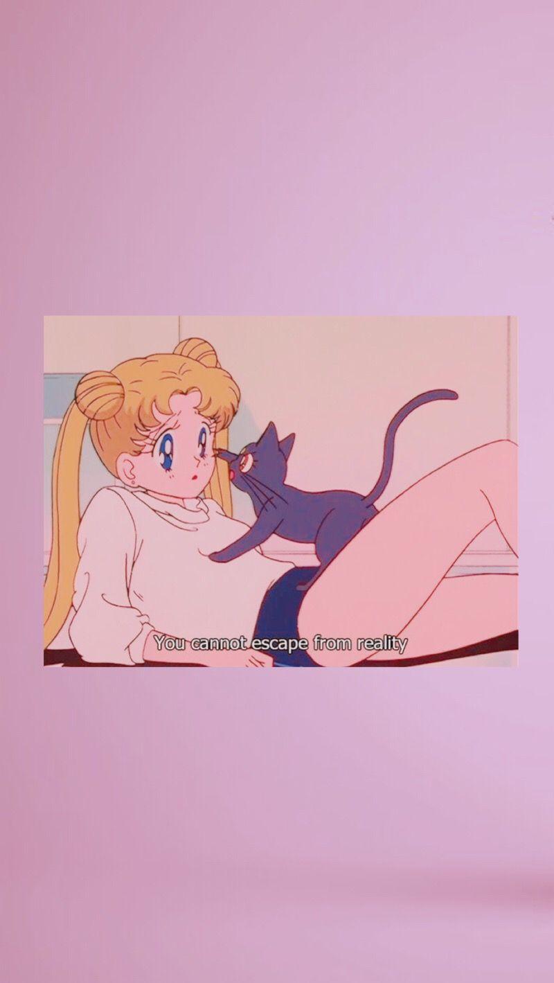 800x1419 Sailor Moon Pink Aesthetic Wallpaper