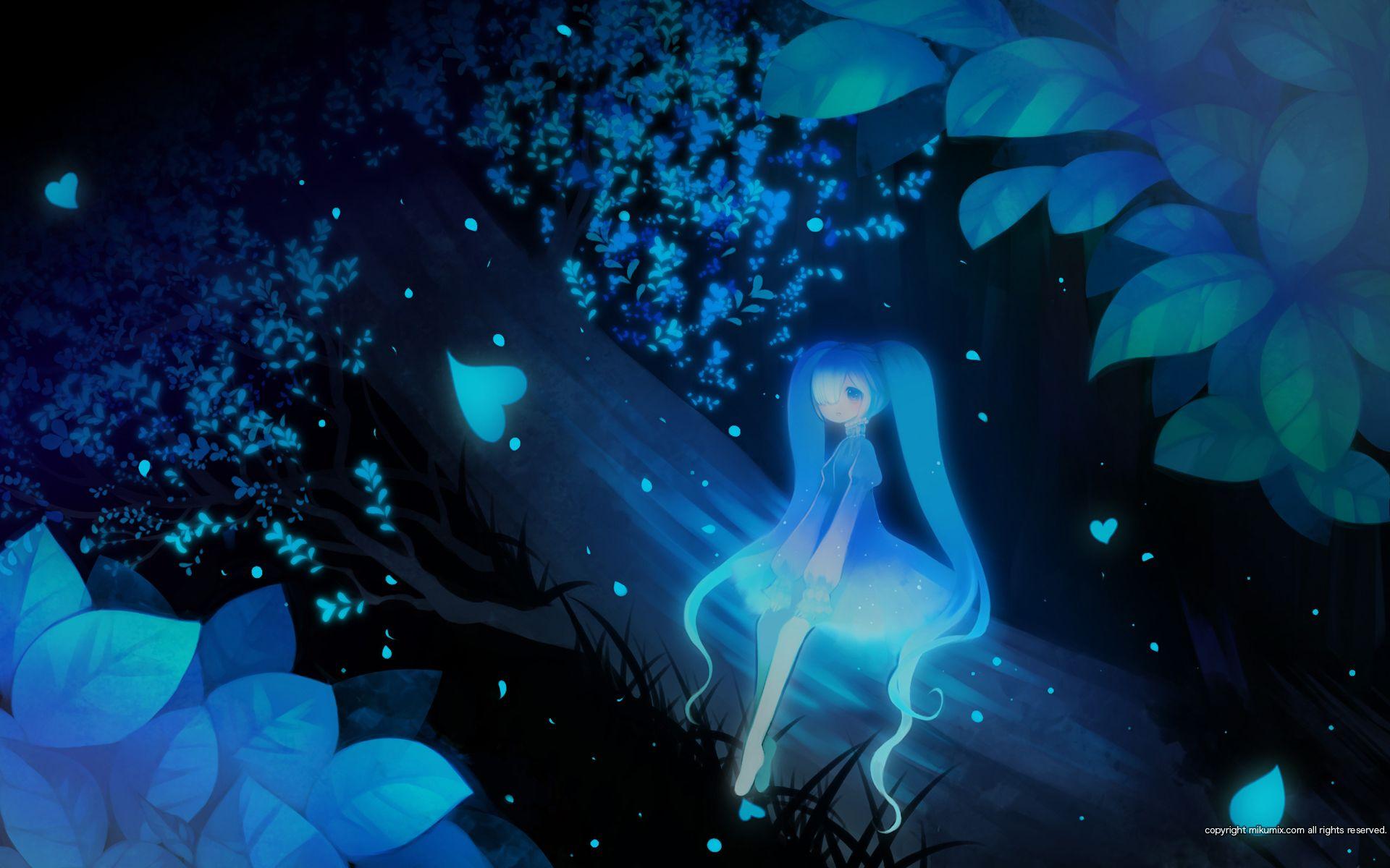 1920x1200 dark fairy hatsune miku mikumix polychromatic puti devil tree twintails vocaloid watermark. konachan.com.com Anime Wallpaper