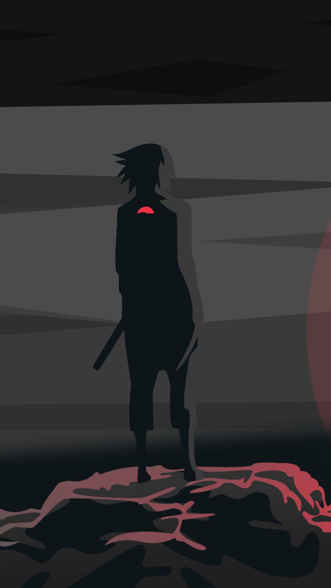 1080x1920 Uchiha, Sasuke, Naruto, Minimalist