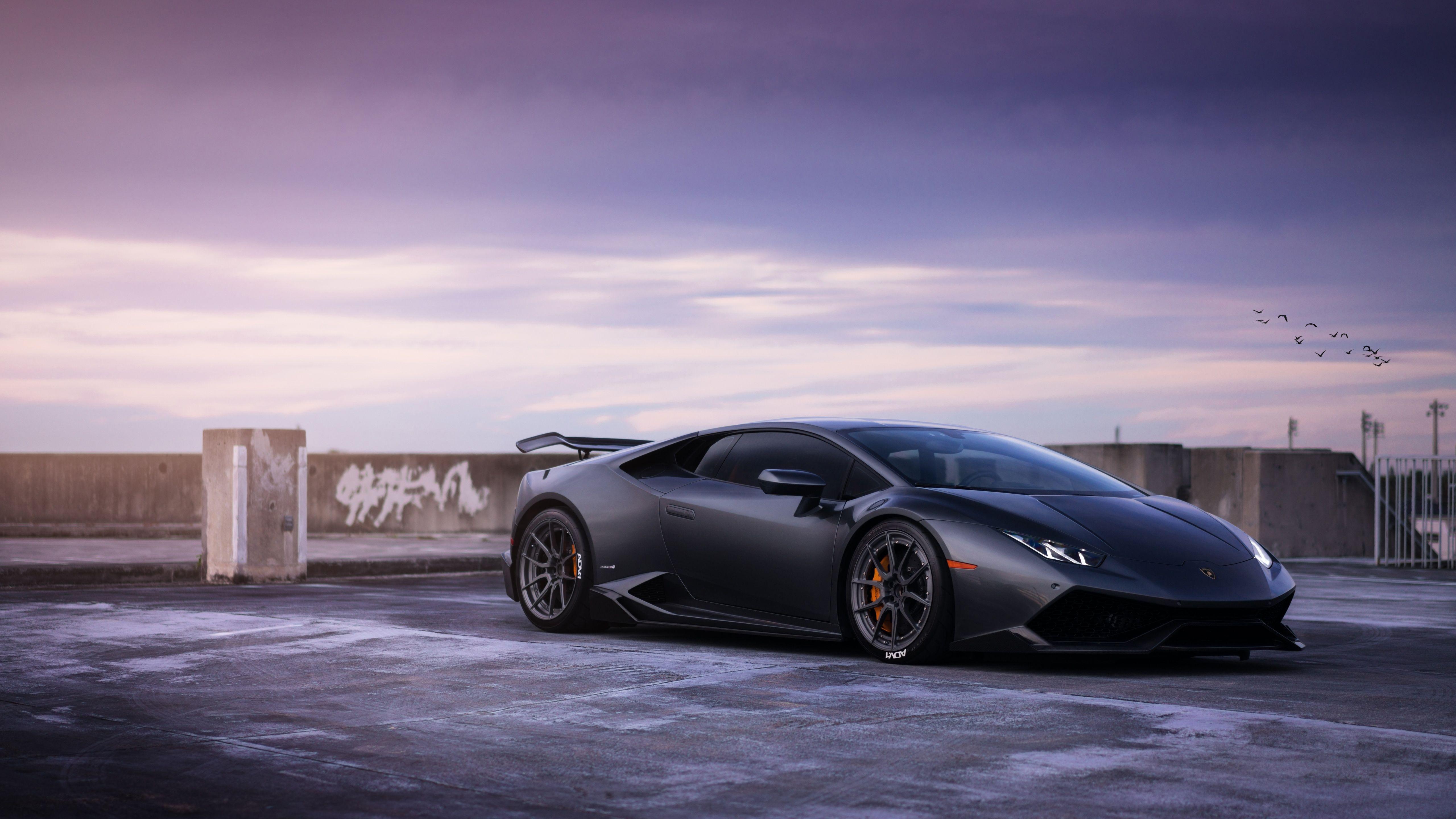 5120x2880 Lamborghini Huracan on ADV1 wheels Wallpaper in jpg format for free