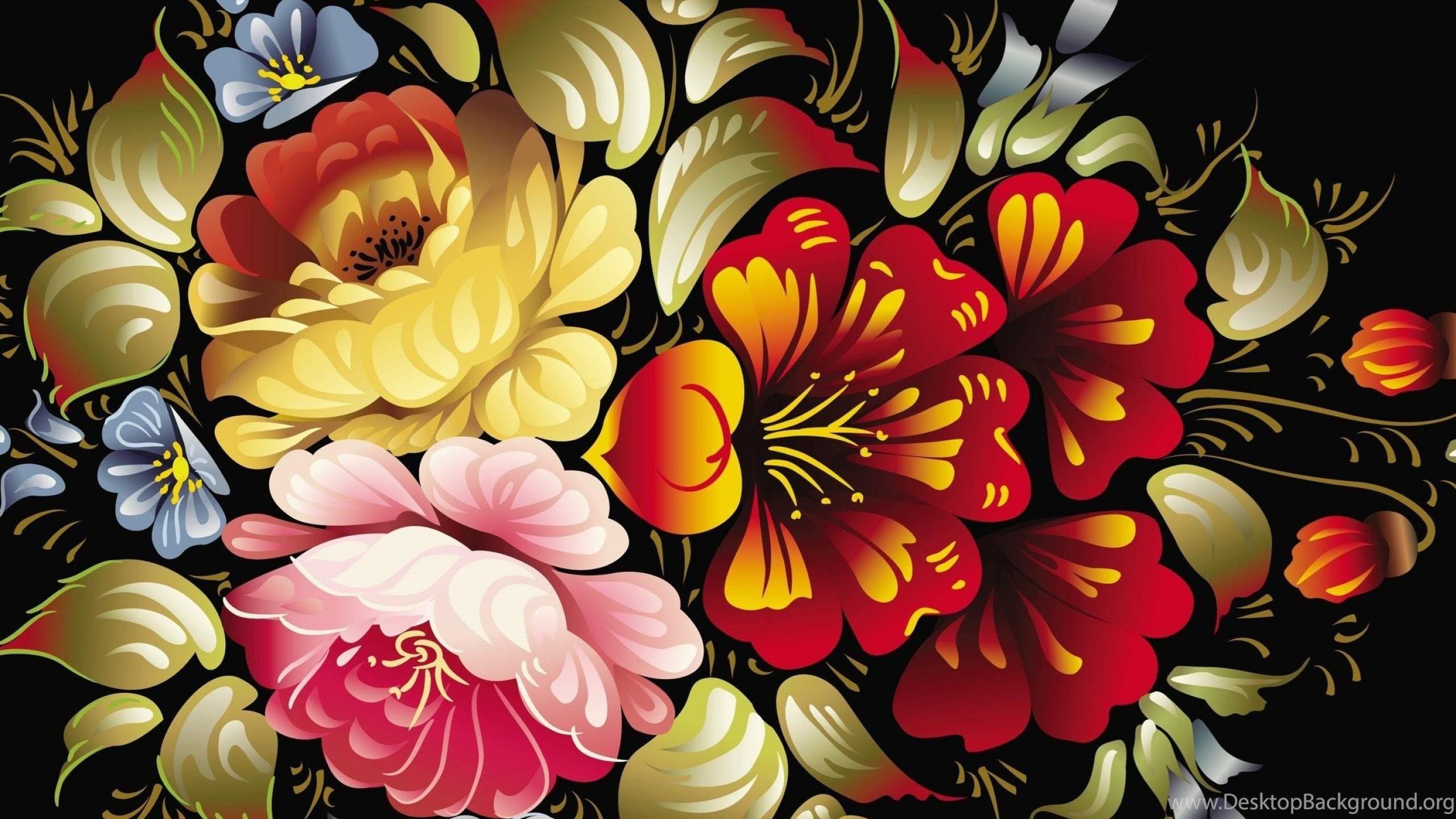 2560x1440 Flowers Abstract Art Wallpaper - Abstract Art Desktop Wallpaper Desktop Background