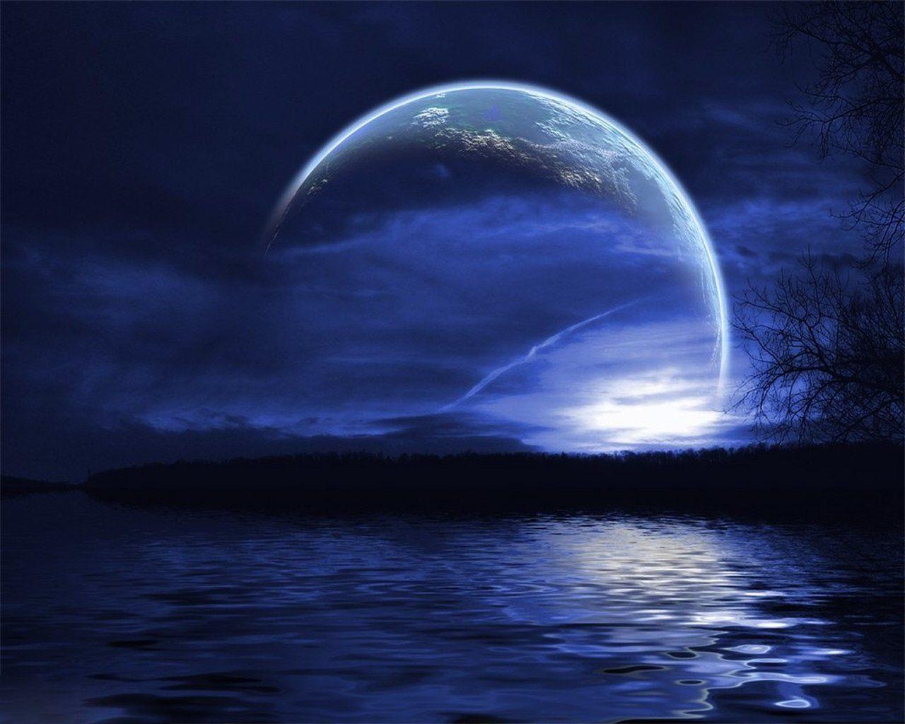 1280x1024 Moon lake