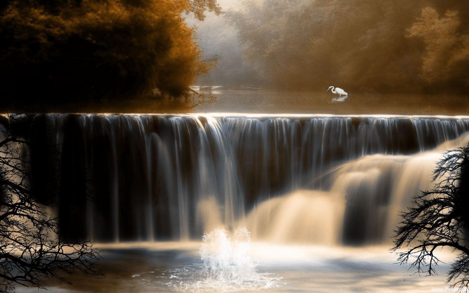 1920x1200 Fresh, Beauty, Art Autumn, Nature, Mobile Wallpaper, Painting, Lake, Landscape, Smart Phones Ios, beautiful, Landscape, colourful, Amazing