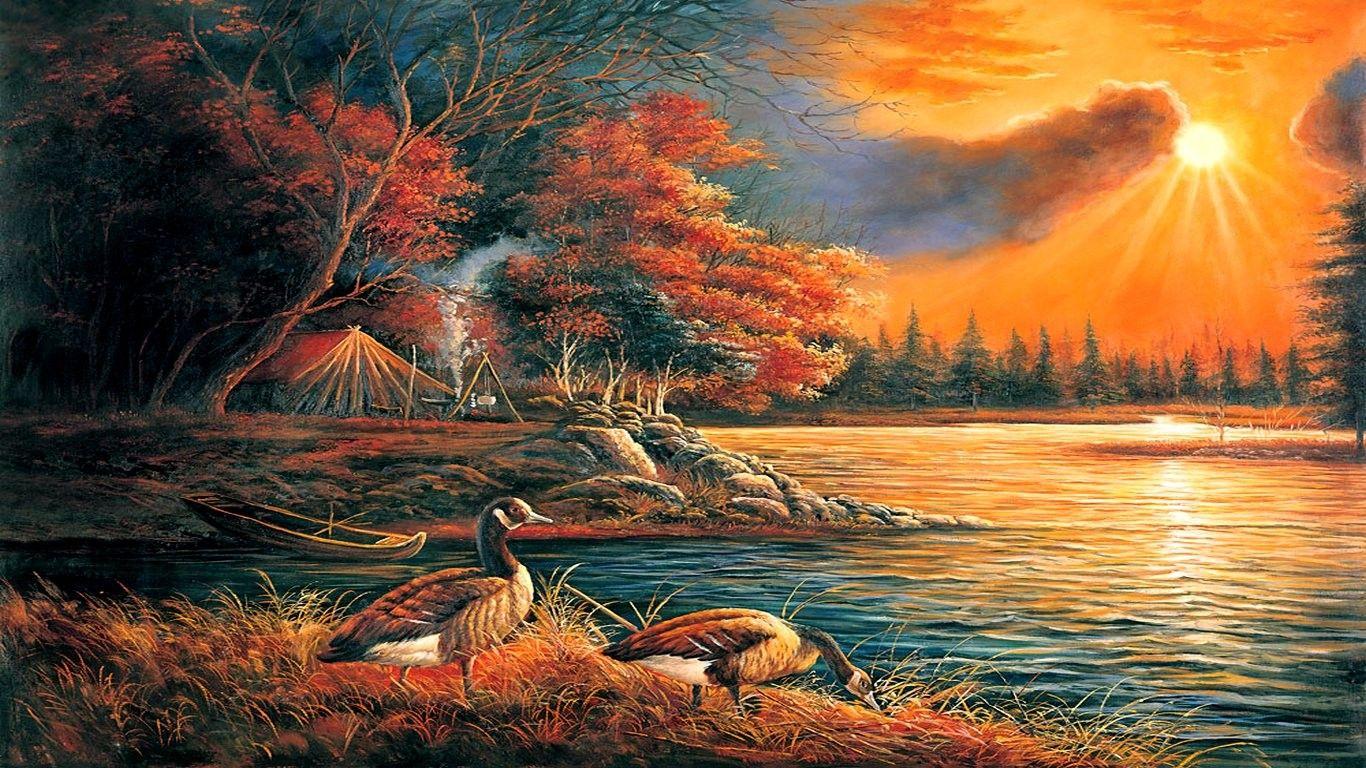 1366x768 Camp Lake Wallpaper. Christmas Snowflake Wallpaper, Lake Wallpaper and Beautiful Lake Background