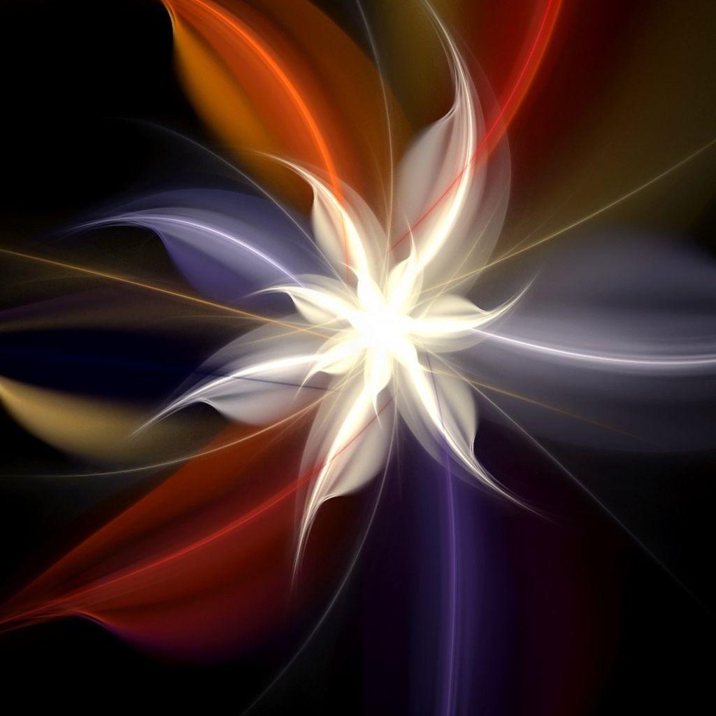 1024x1024 Flower Art Design iPad Wallpaper Free Download