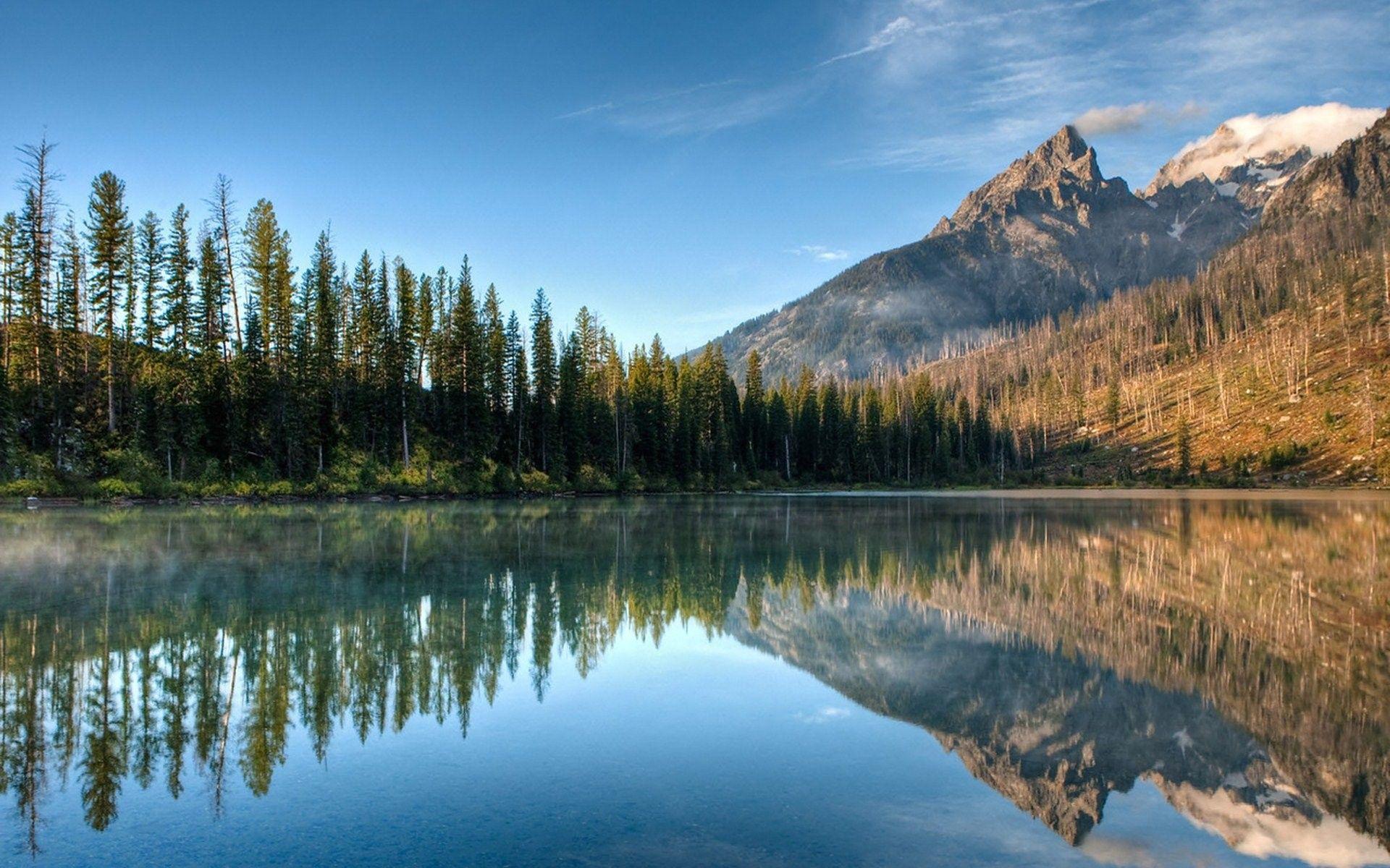 1920x1200 Nature, Tree, UltraHD, Amazing Nature, Landscape, Fog, Reflection, HD Nature Wallpaper, Wallpaper, Wallpaper Lake, Ice, K, Mountain, Free Ba