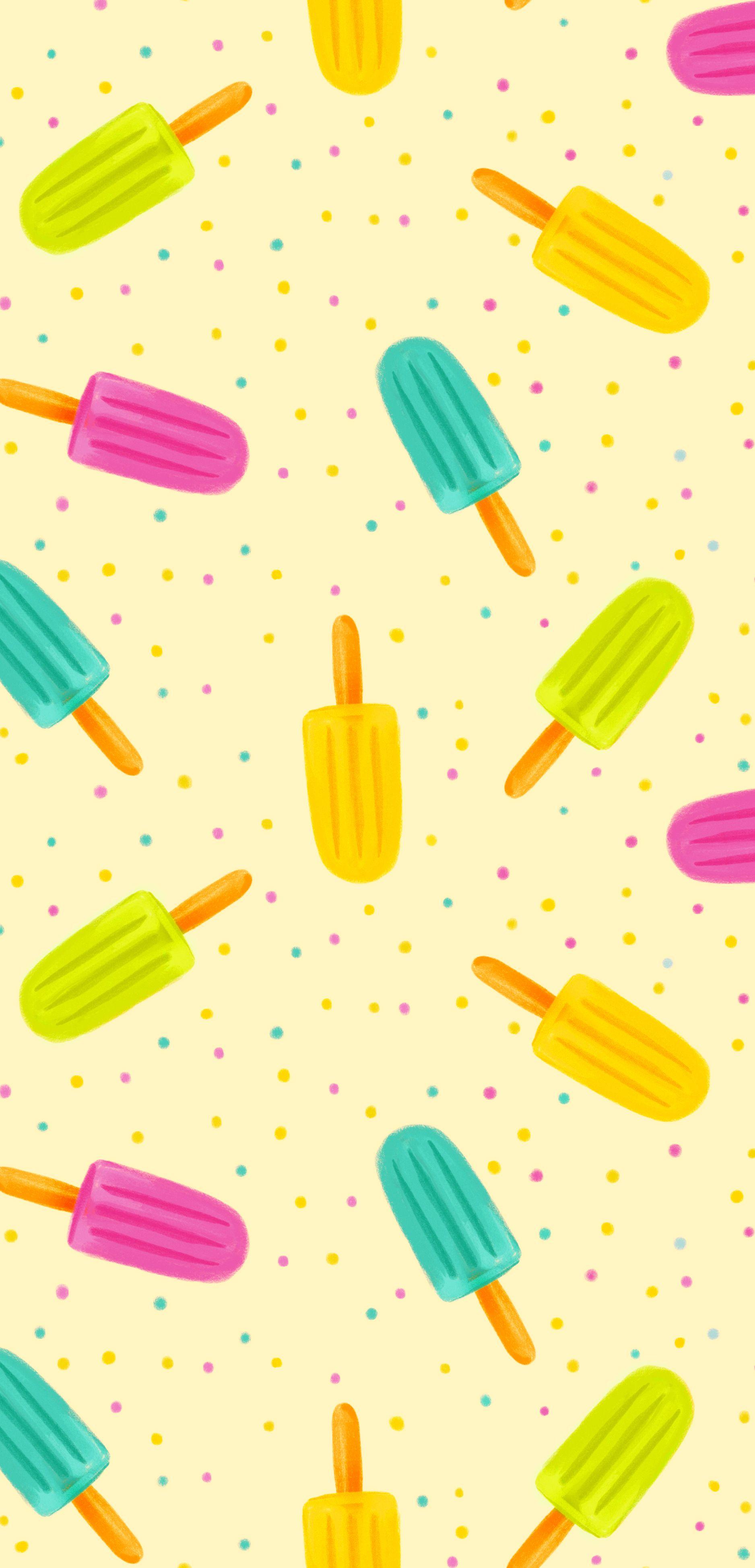 1876x3892 Popsicles. Estampas infantis, Papel de parede de celular, Estampas