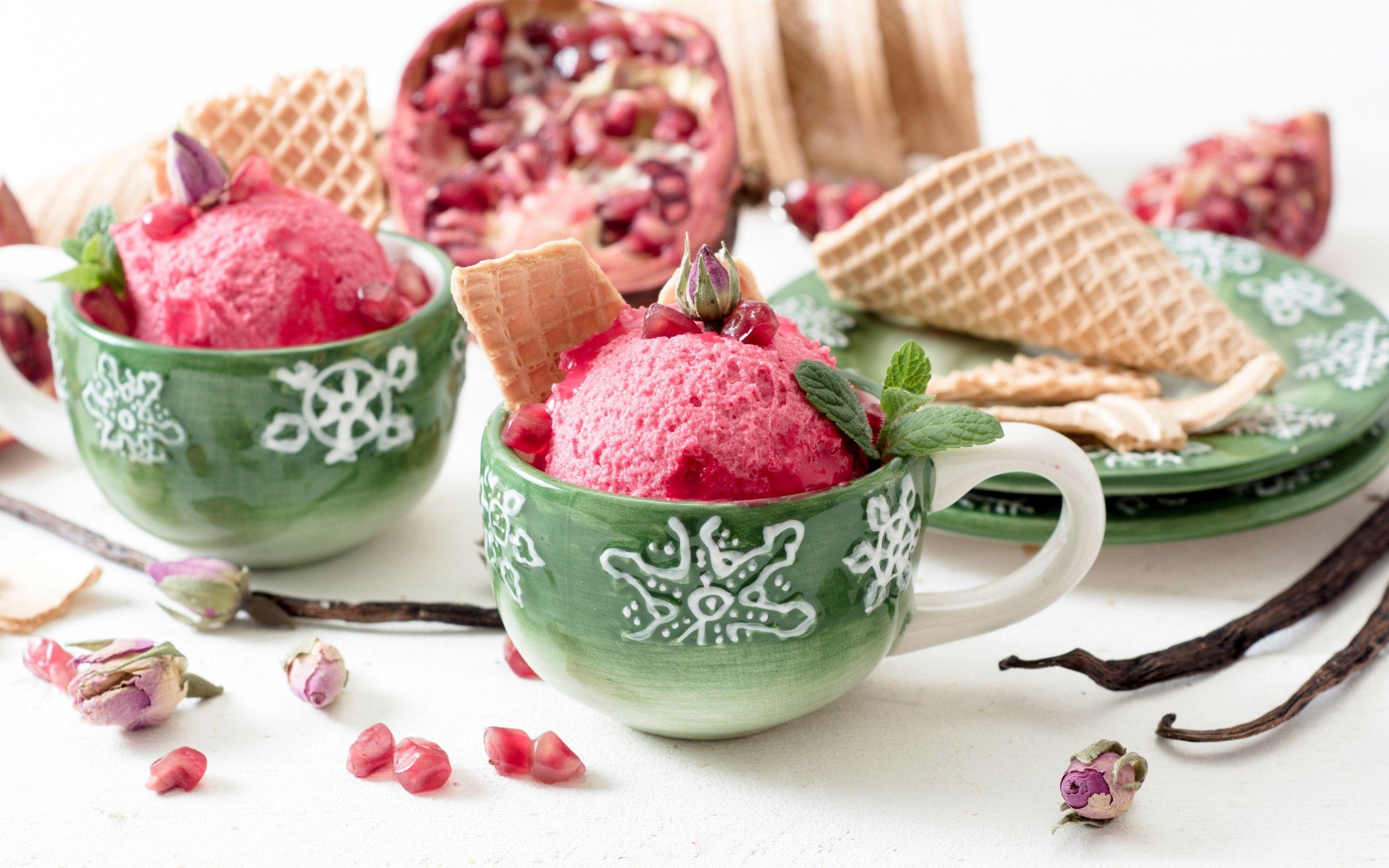2880x1800 summer, ice cream, with love, colors, cups wallpaper