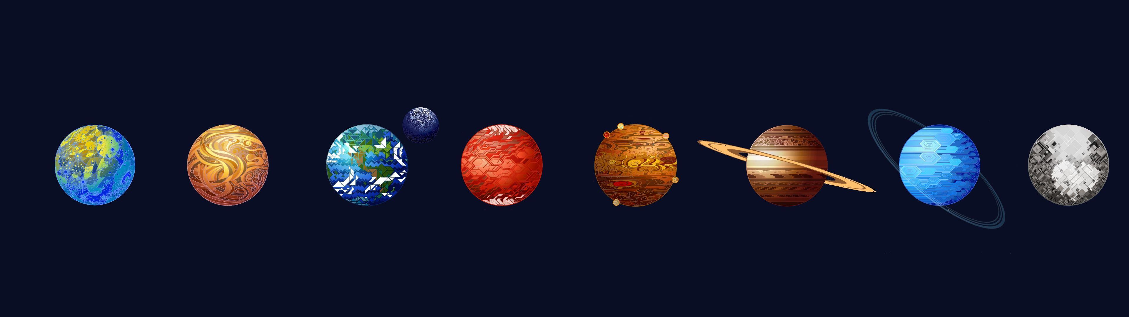 3840x1080 I Made A Wallpaper Out Of The Breath Art Planets On R Art Yesterday